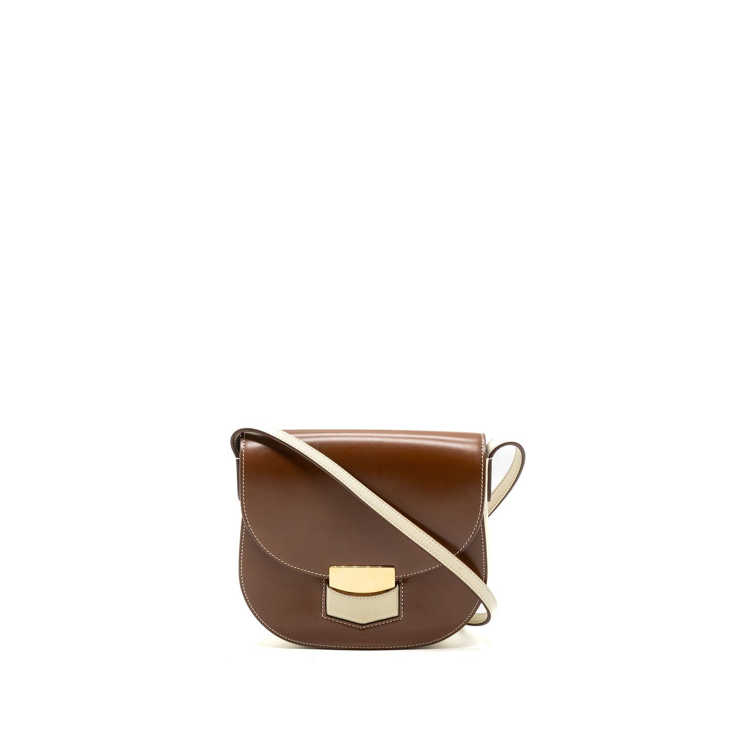 Luxury Troutteur Crossbody Bag Caramel Leather Cream