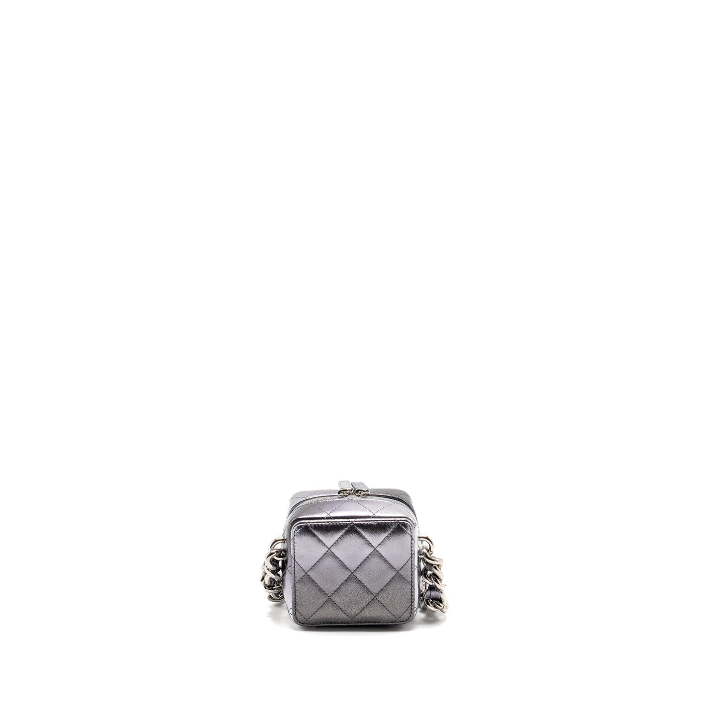 Chanel Quilted Vanity Giant Lambskin Grey Mini Bag