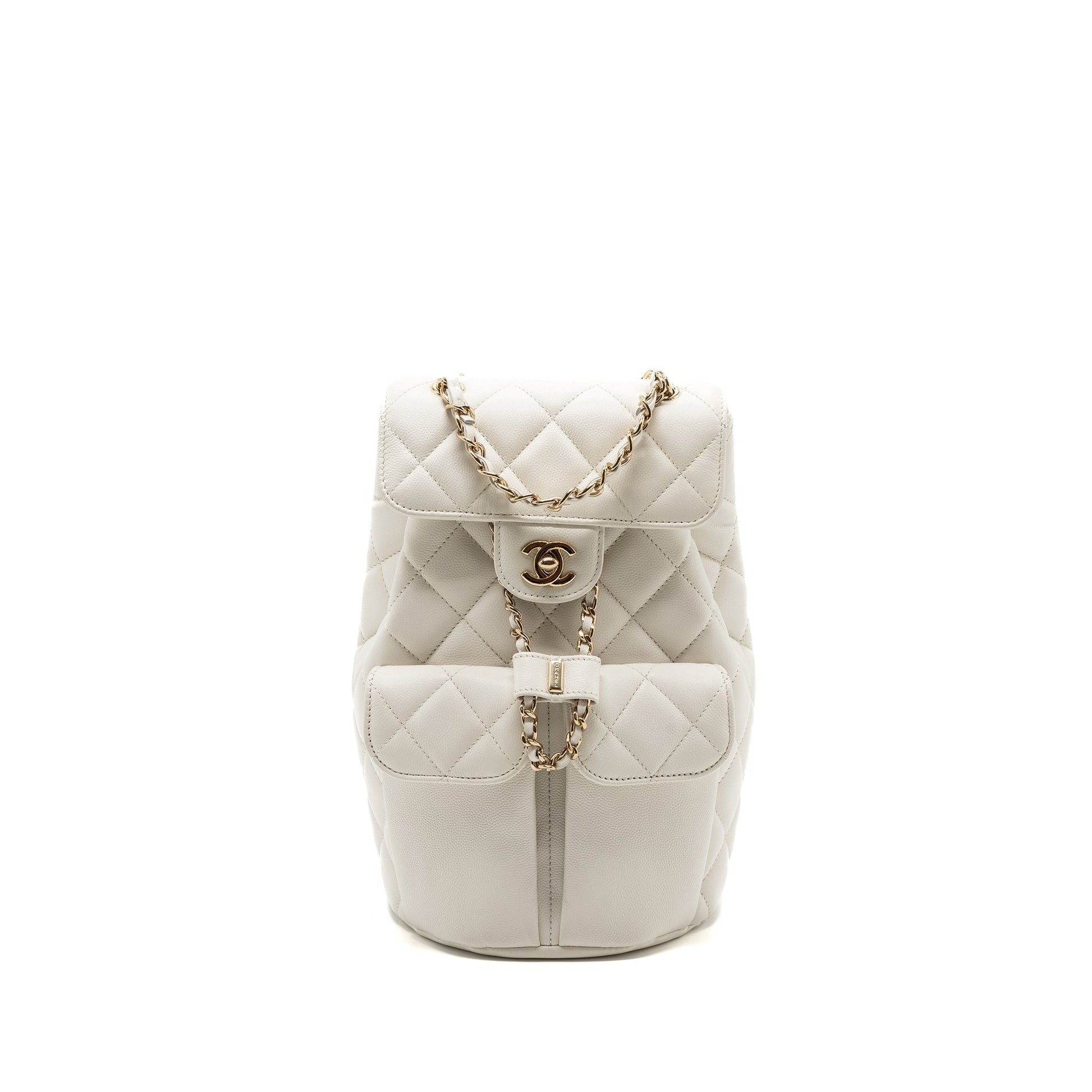 Chanel 22s backpack Grained calfskin LGHW Microchip White
