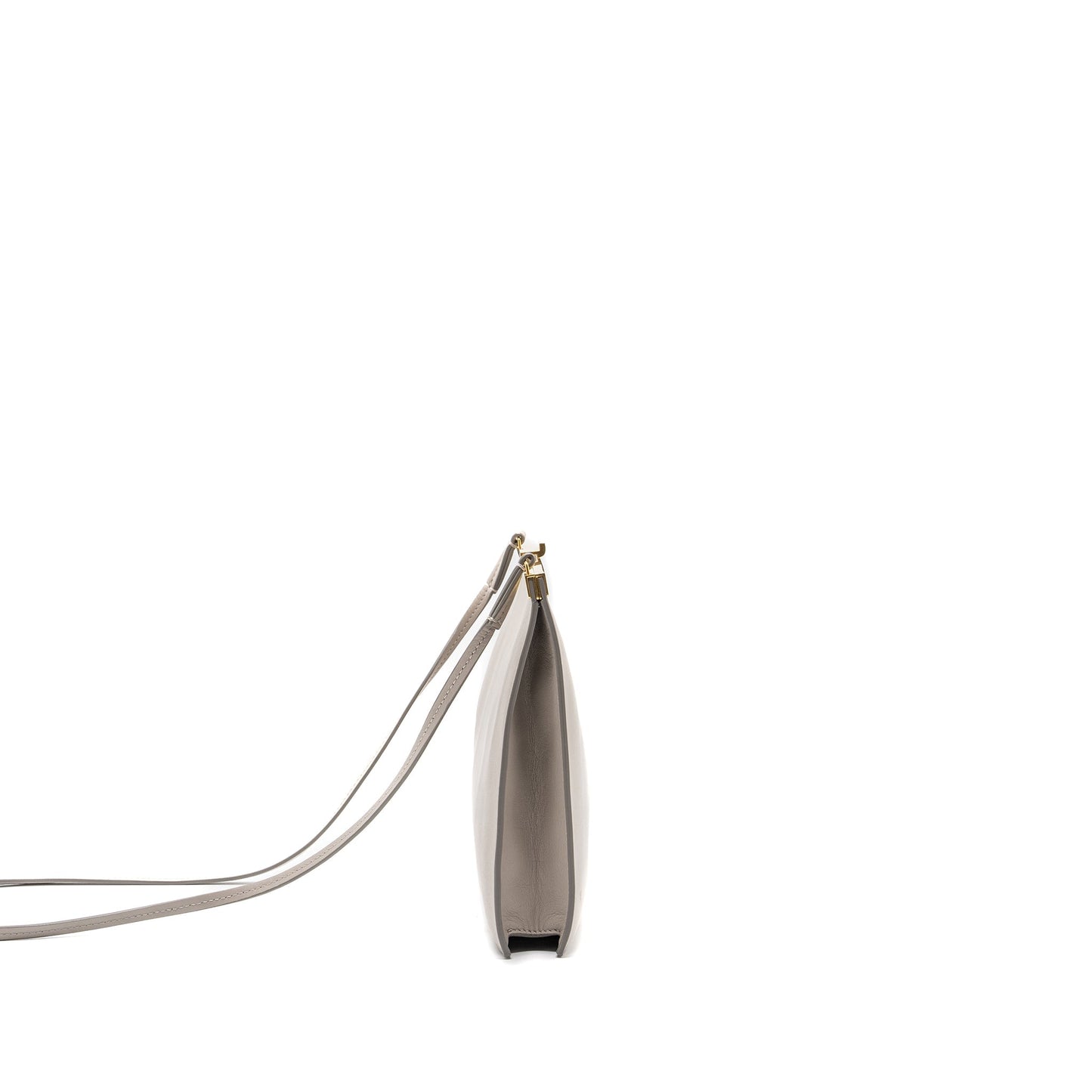 Celine Clasp Purse Light Grey Handbag Leather Mini Travel Bag