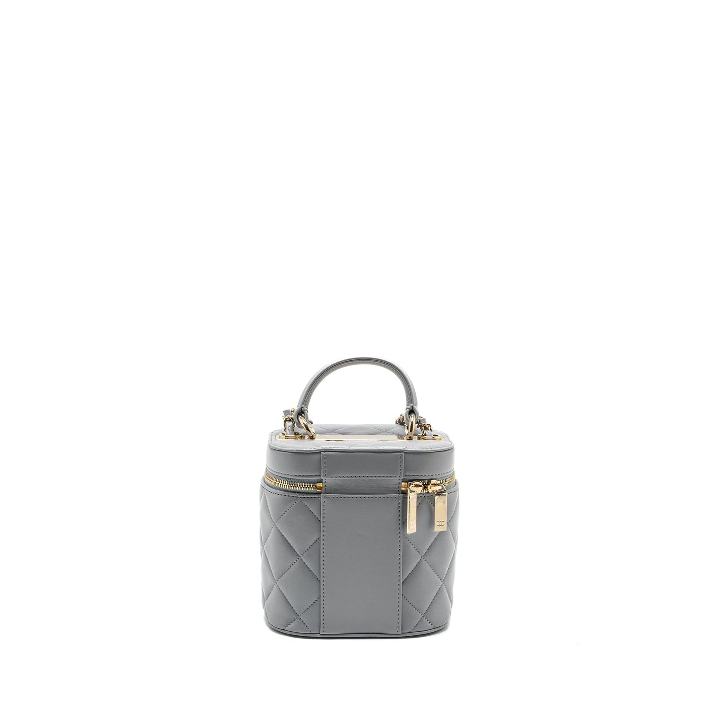 Chanel Trendy CC Top Handle Vanity Lambskin Grey Handbag