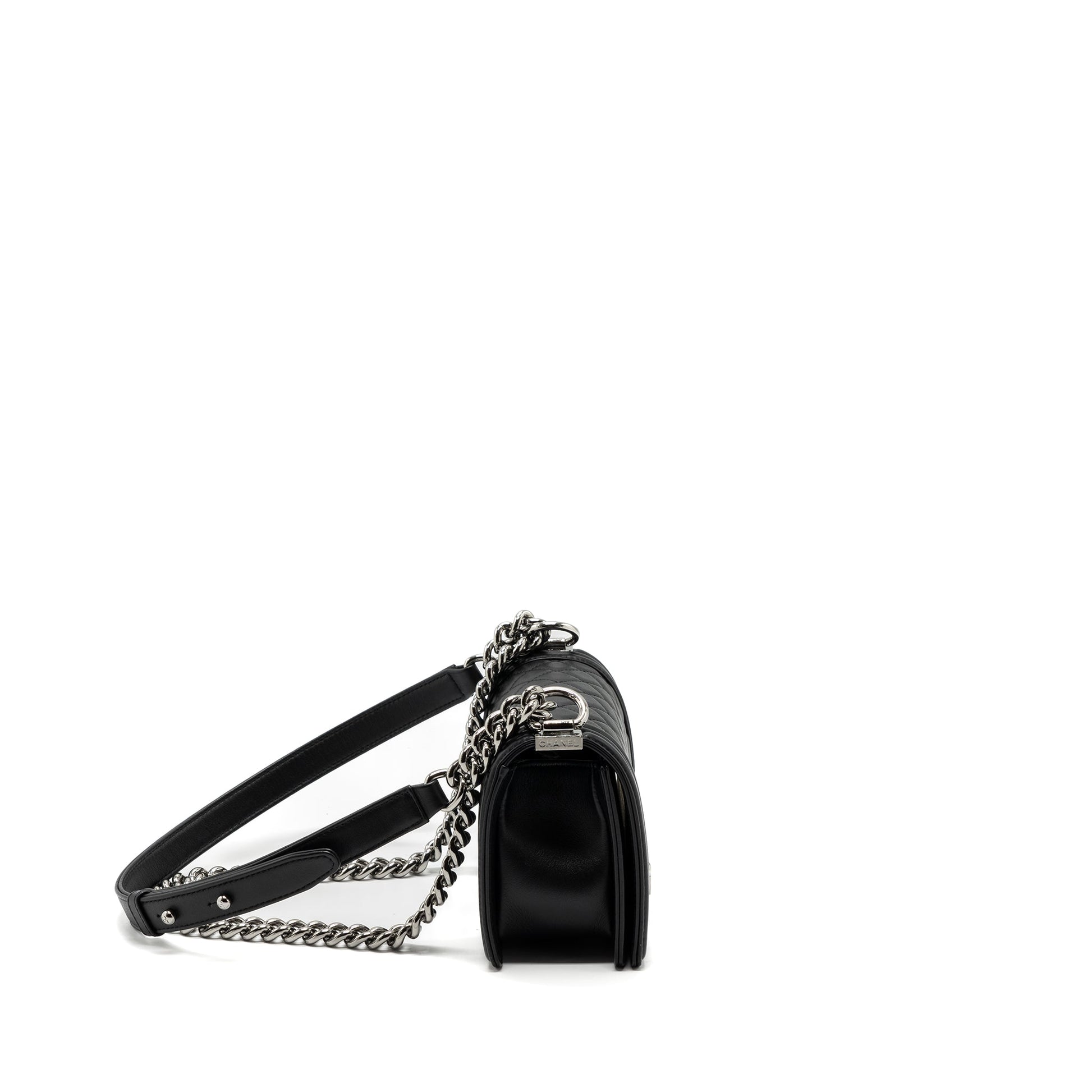 Chanel Boy Calfskin shw microchip Black Small Handbag