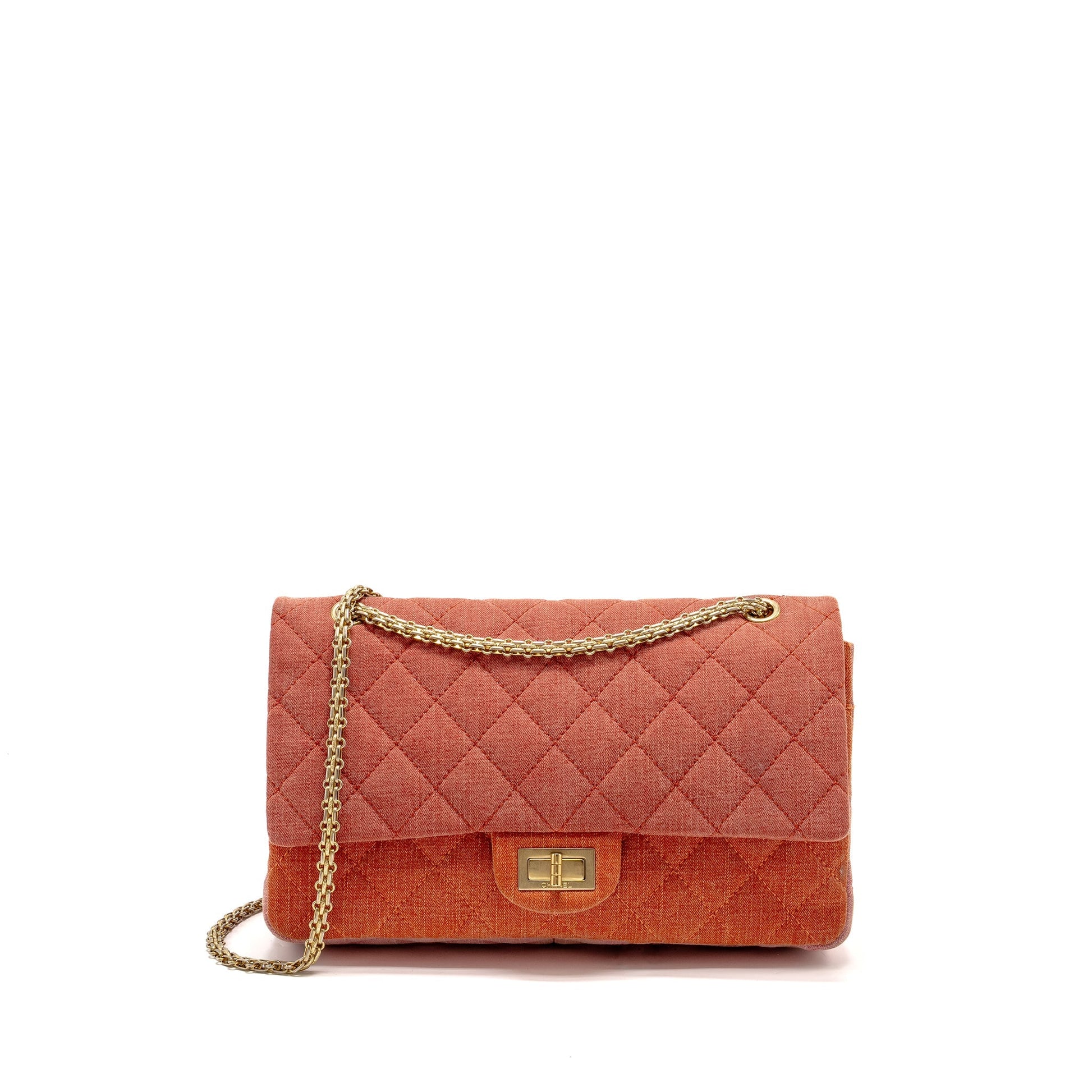 Chanel Maxi 2.55 Reissue Double Flap Fabric Multicolour Shoulder Bag