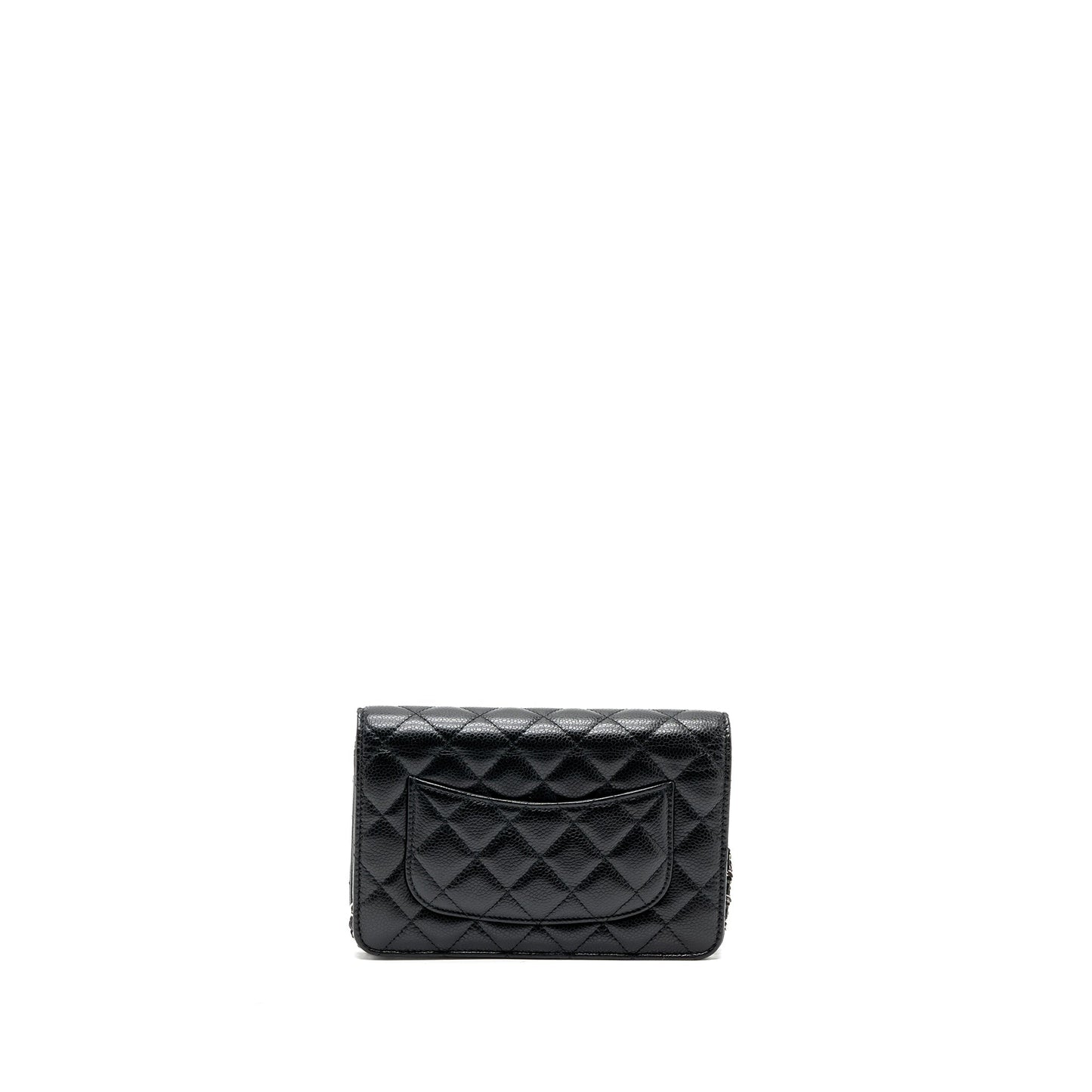 Chanel Classic On Caviar SHW microchip Black Wallet Case Microchip 7
