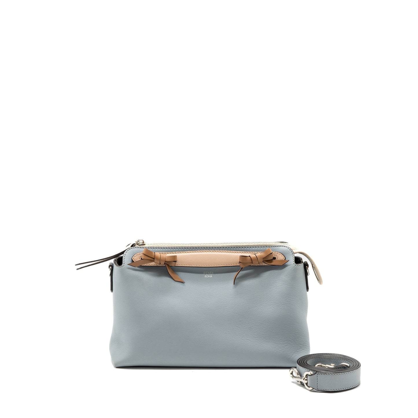 Fendi By The Way Calfskin Multicolour Light Handbag Blue Pink Travel Bag