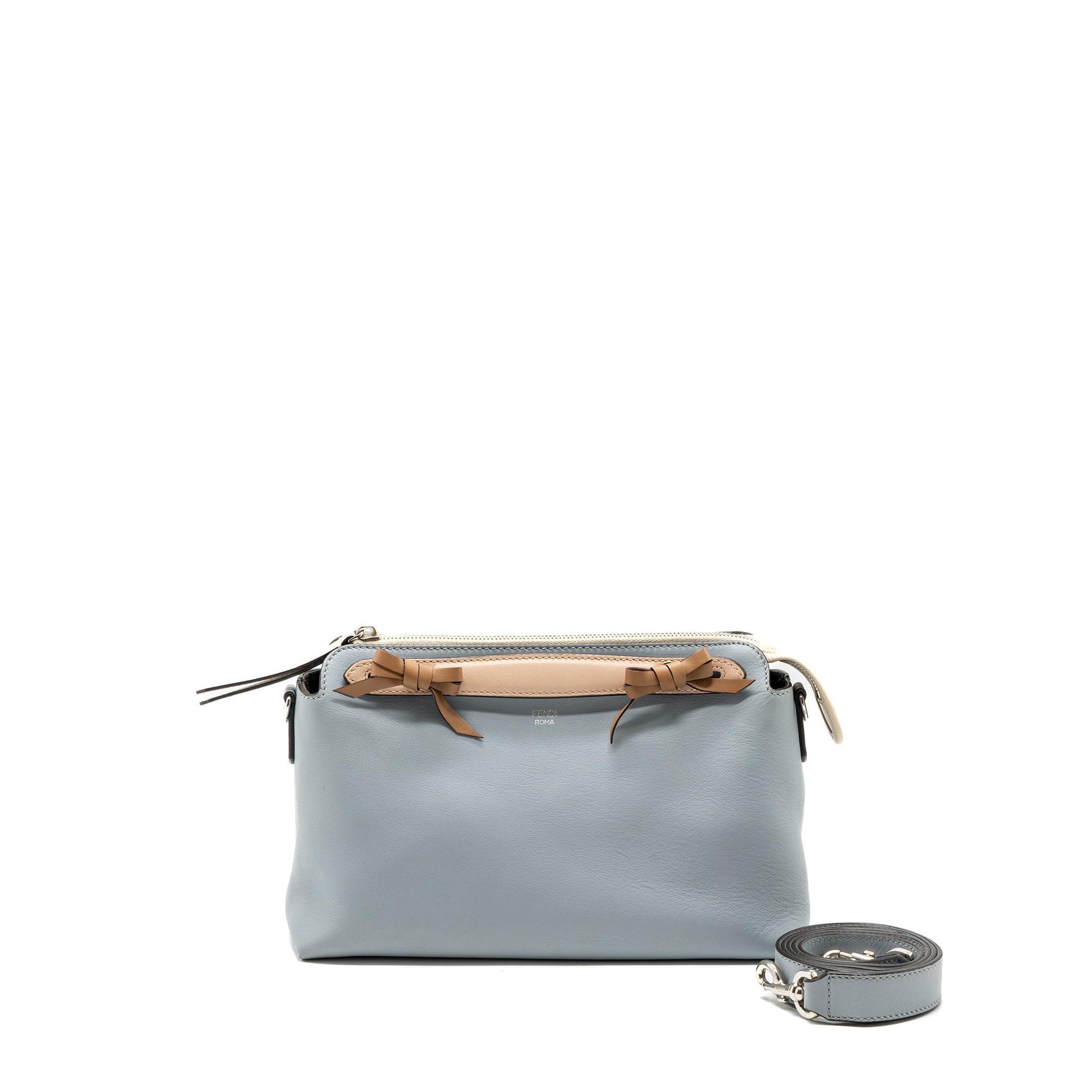 Fendi By The Way Calfskin Multicolour Light Handbag Blue Pink Travel Bag