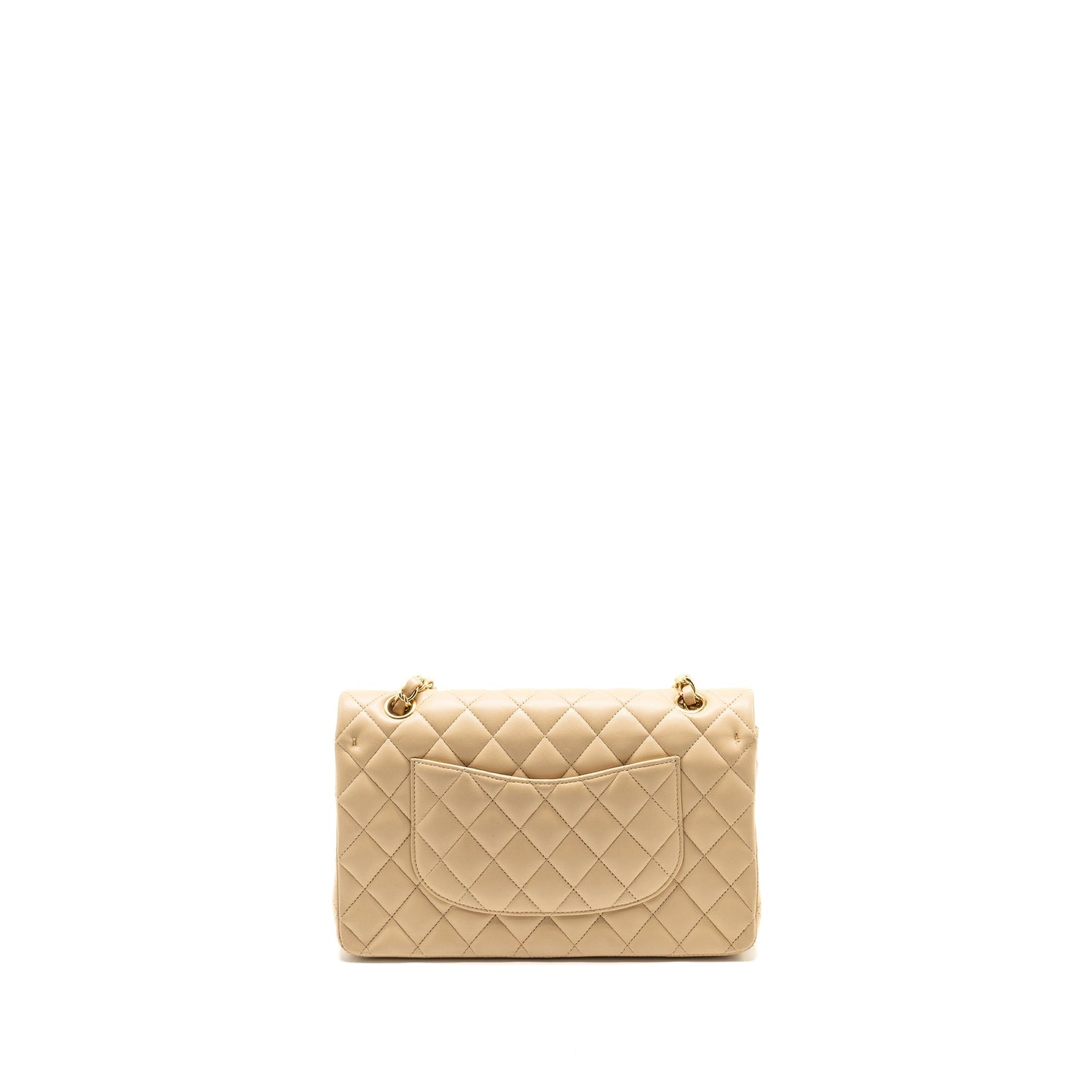 Chanel Classic Double Flat Lambskin GHW Beige Shoes