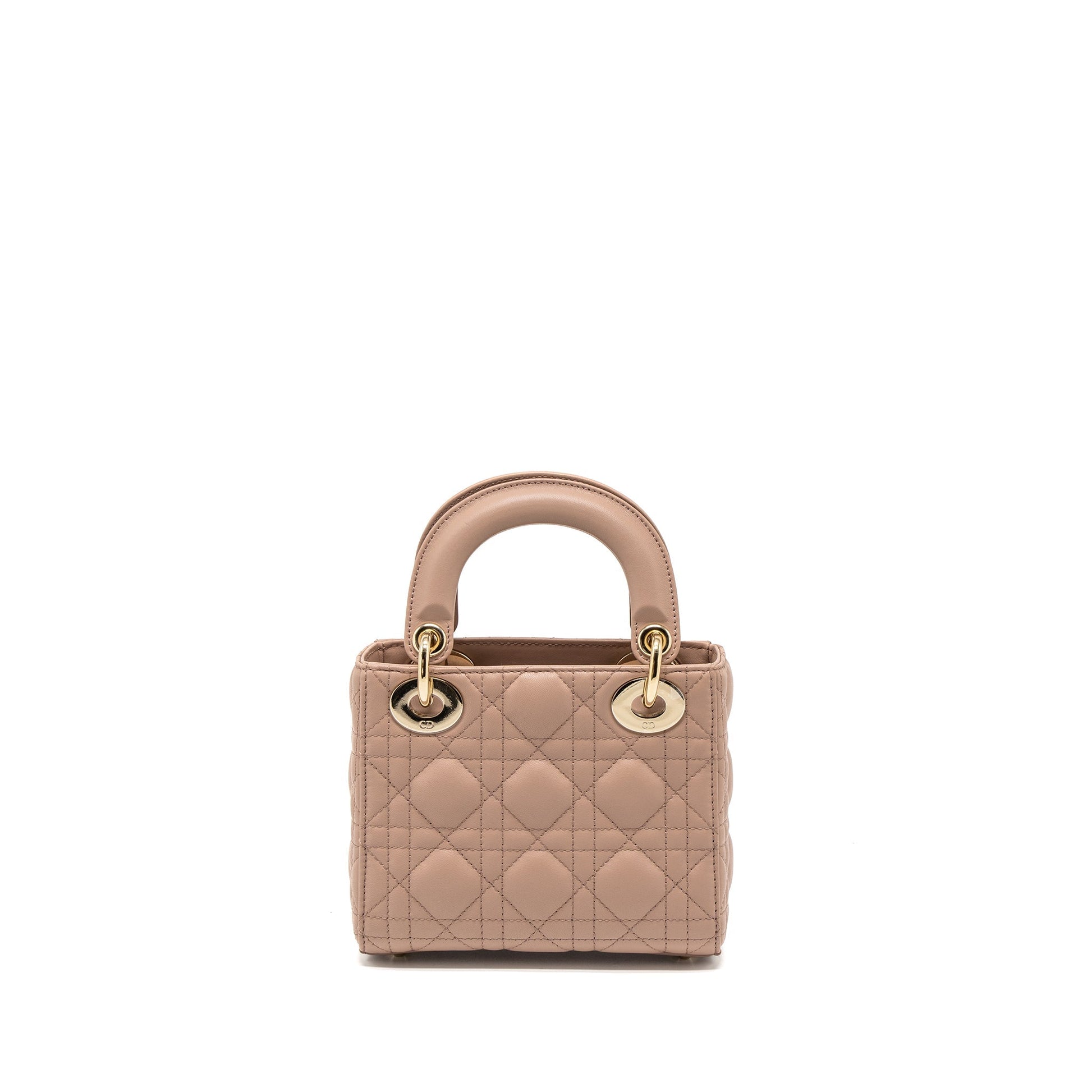 Dior Lady Cannage Lambskin Blush Handbag Mini Travel Bag