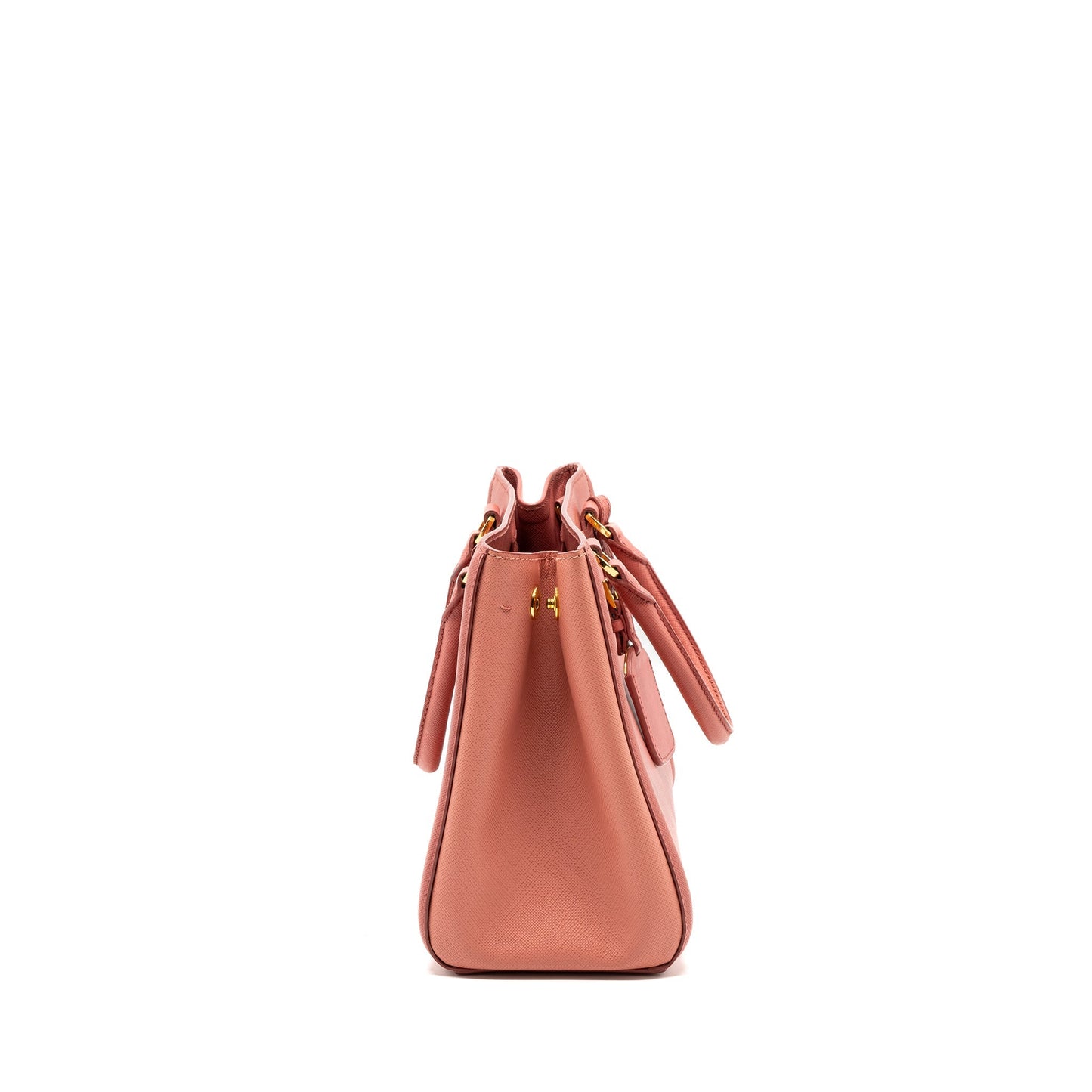 Prada Top Handle Tote Purse Saffiano Calfskin Handbag Pink Small Tote Bag