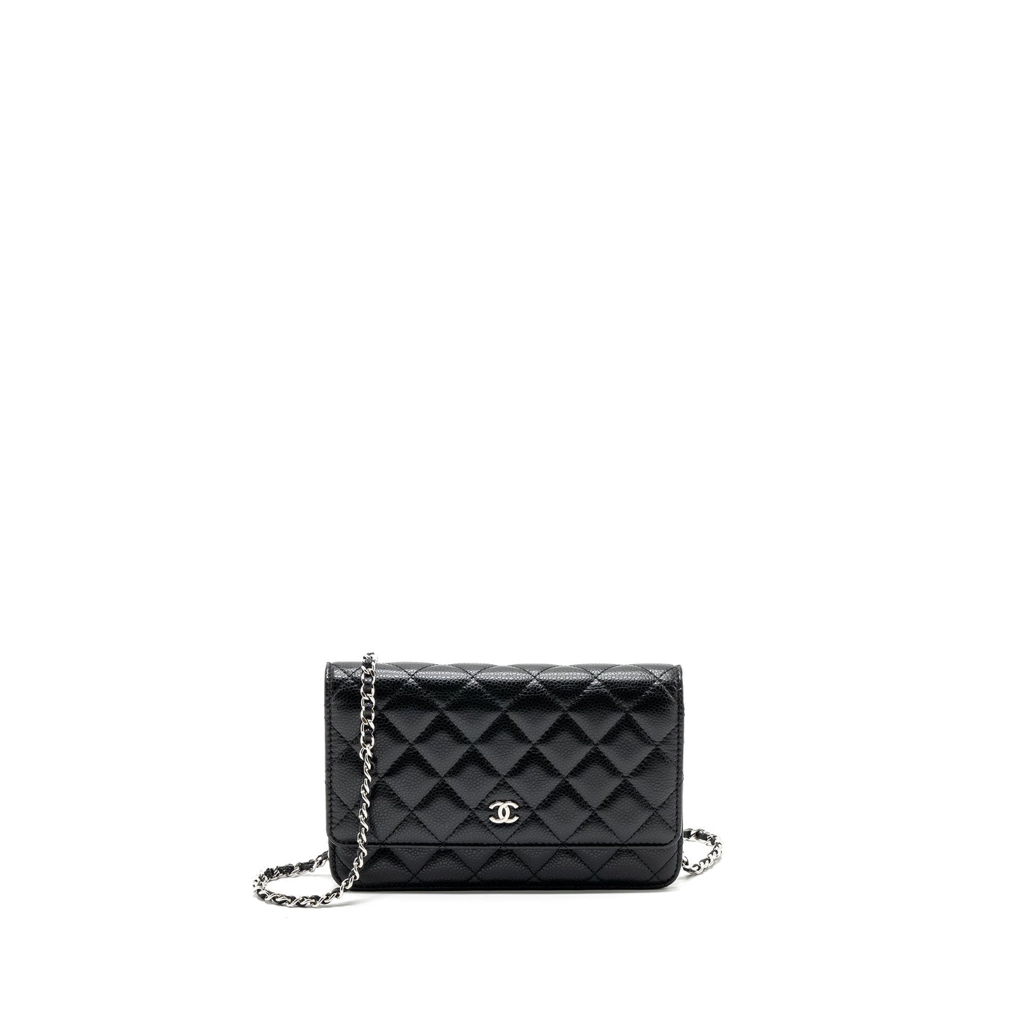 Chanel Classic On Caviar SHW microchip Black Wallet Case Microchip 7