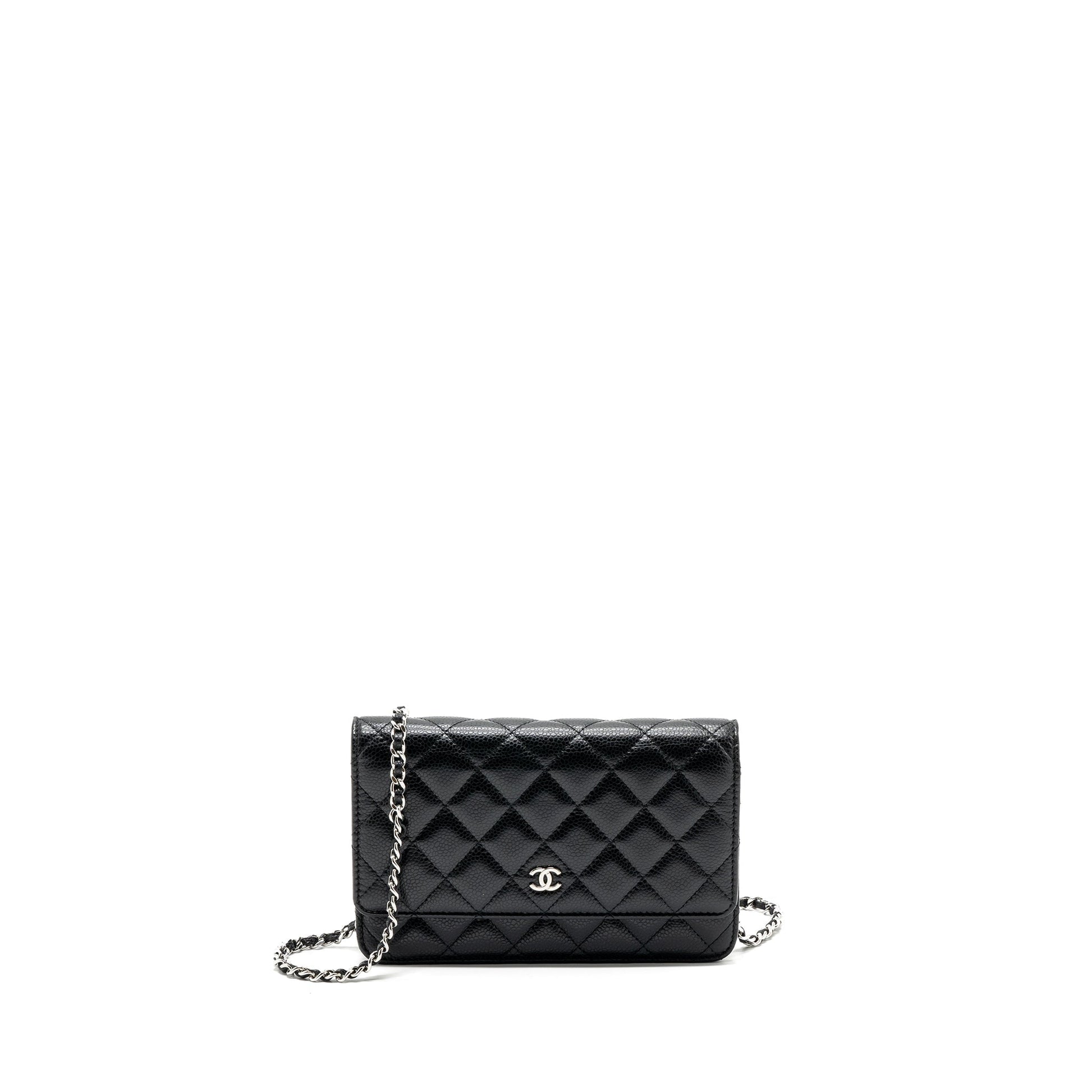 Chanel Classic On Caviar SHW microchip Black Wallet Case Microchip 7