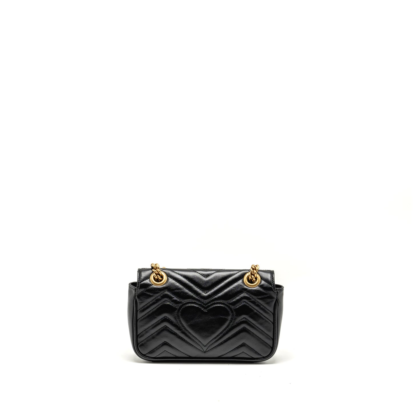 Gucci Marmont Shoulder Bag Calfskin Black Mini Ghw 3