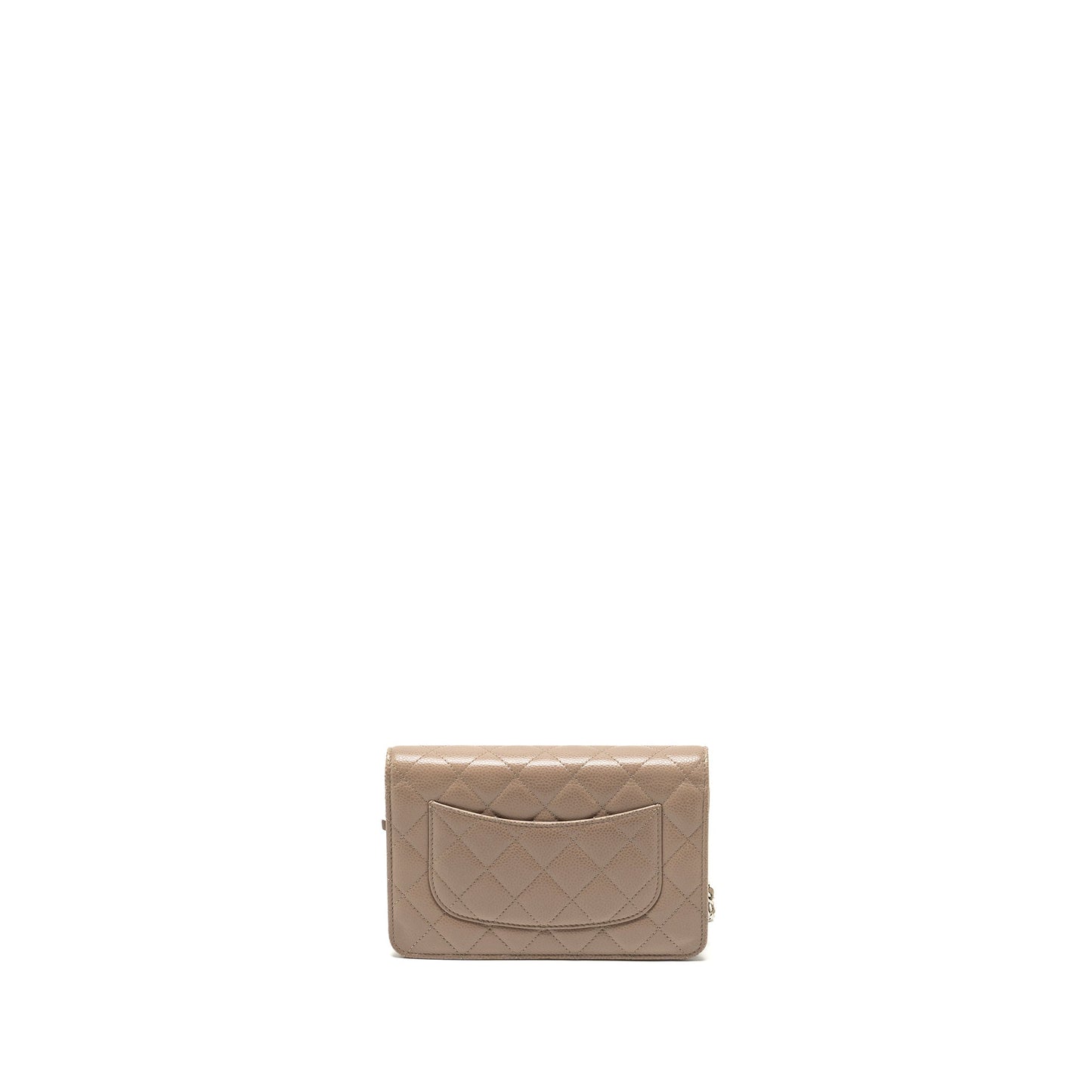 Chanel Classic on caviar dark SHW Beige Wallet Case