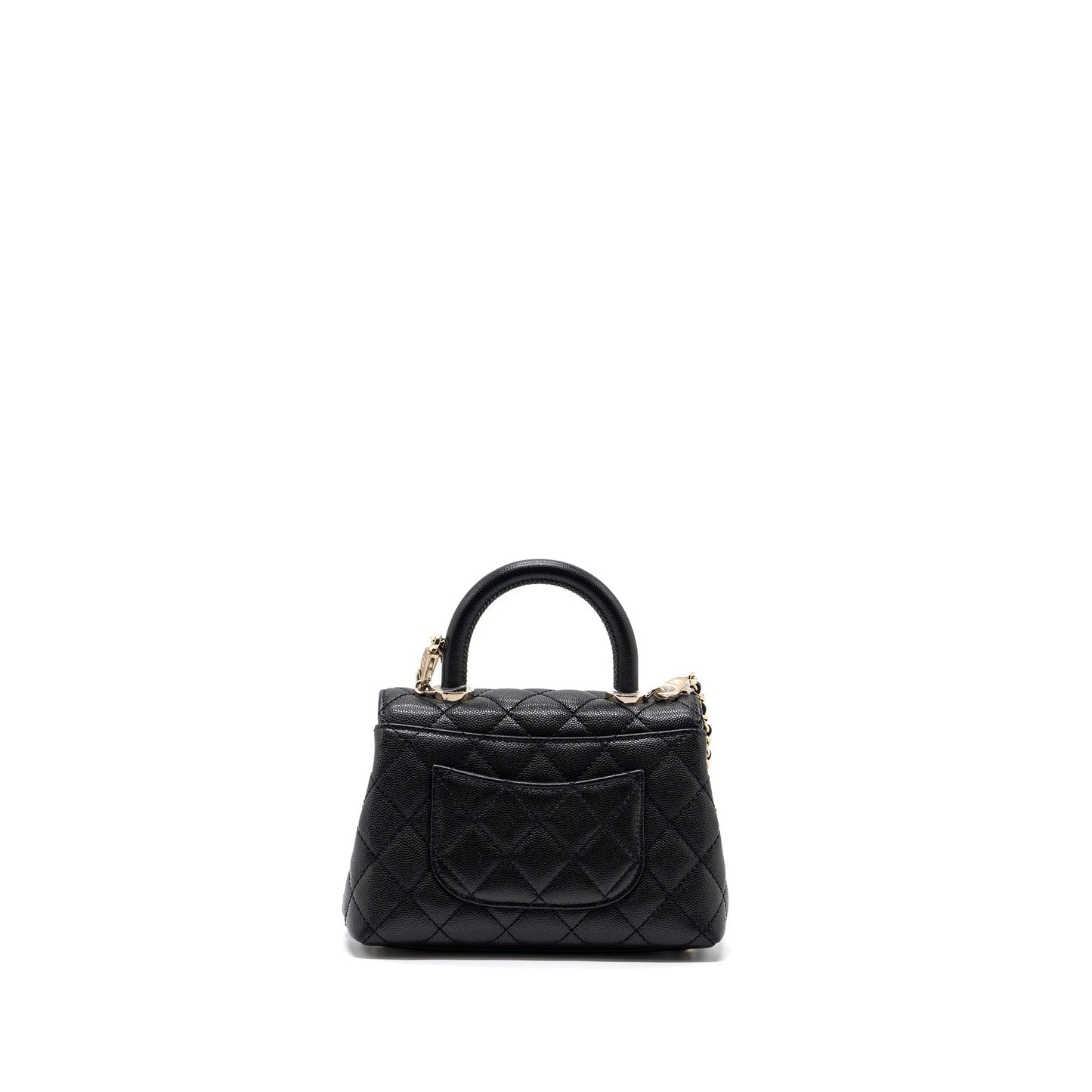 Chanel Coco handle Caviar LGHW Microchip Black Mini Bag Black Lghwmicrochip