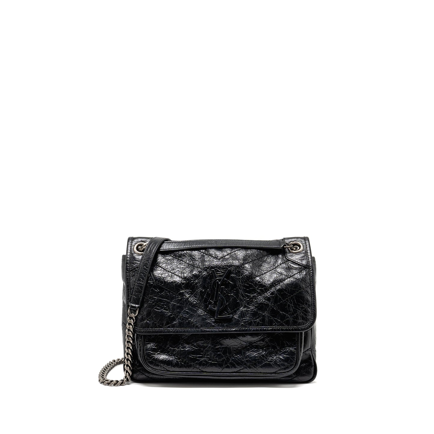 YSL Saint Laurent Saint Laurent Niki Calfskin Travel Bag Black Medium