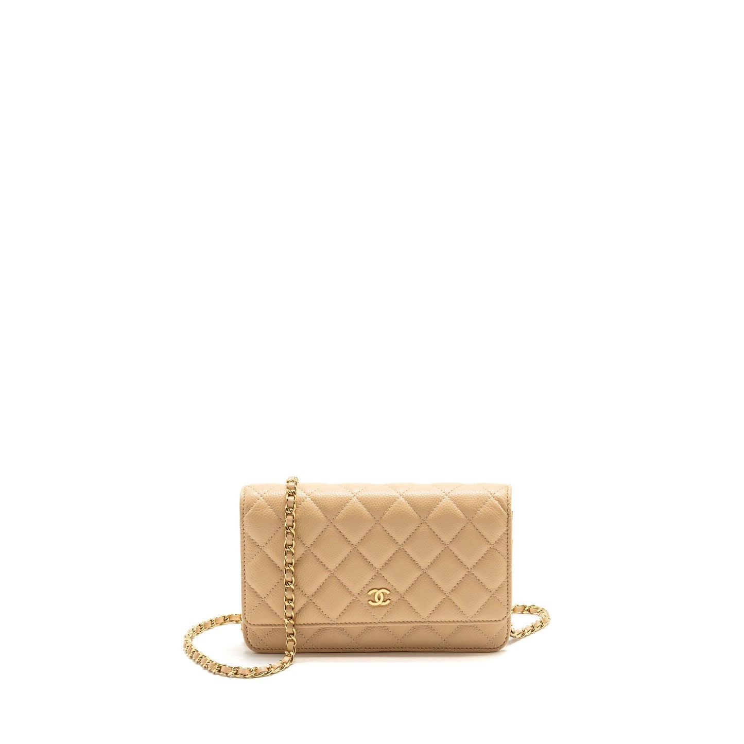Chanel Classic On Caviar GHW microchip Beige Wallet Case Microchip 2