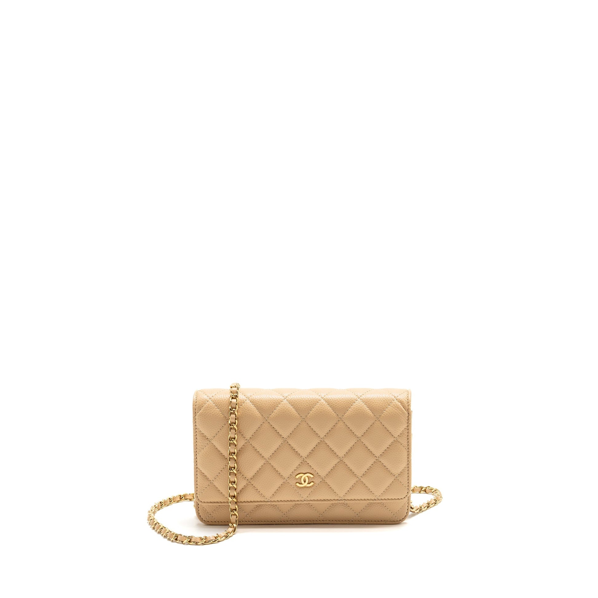 Chanel Classic On Caviar GHW microchip Beige Wallet Case Microchip 2