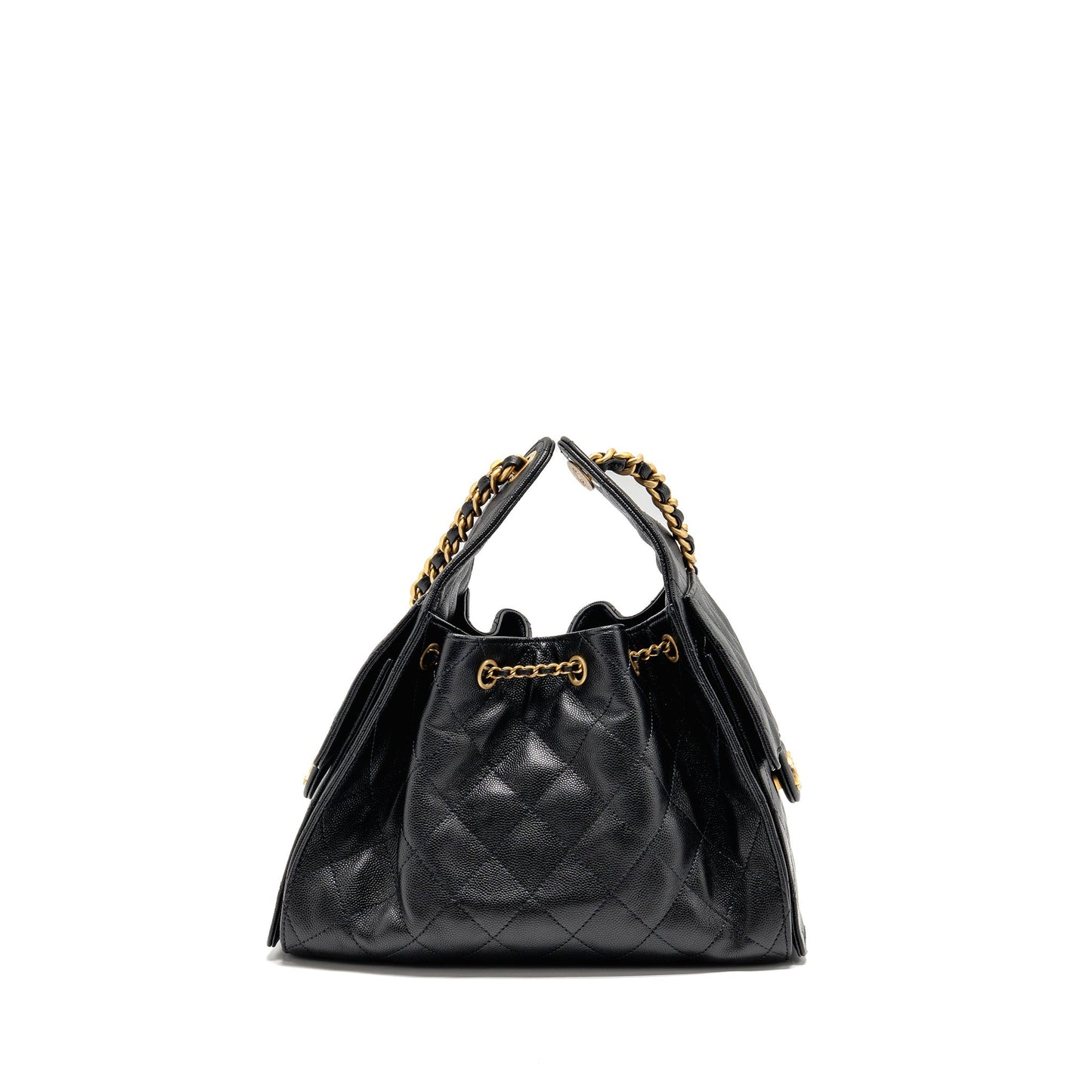 Chanel 25 Caviar GHW Microchip Black Small Handbag 25 Black