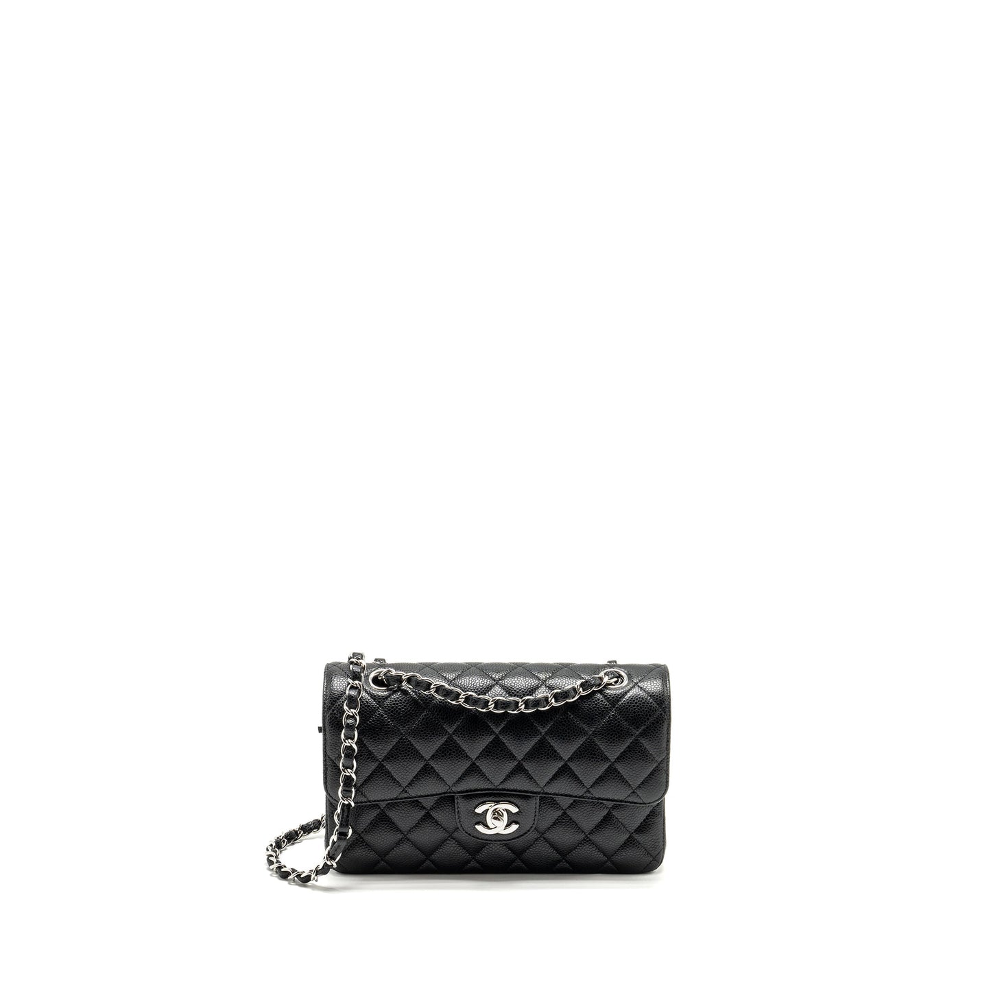 Chanel Classic Double Flap Caviar SHW Microchip Black Small Shoulder Bag Shwmicrochip 2