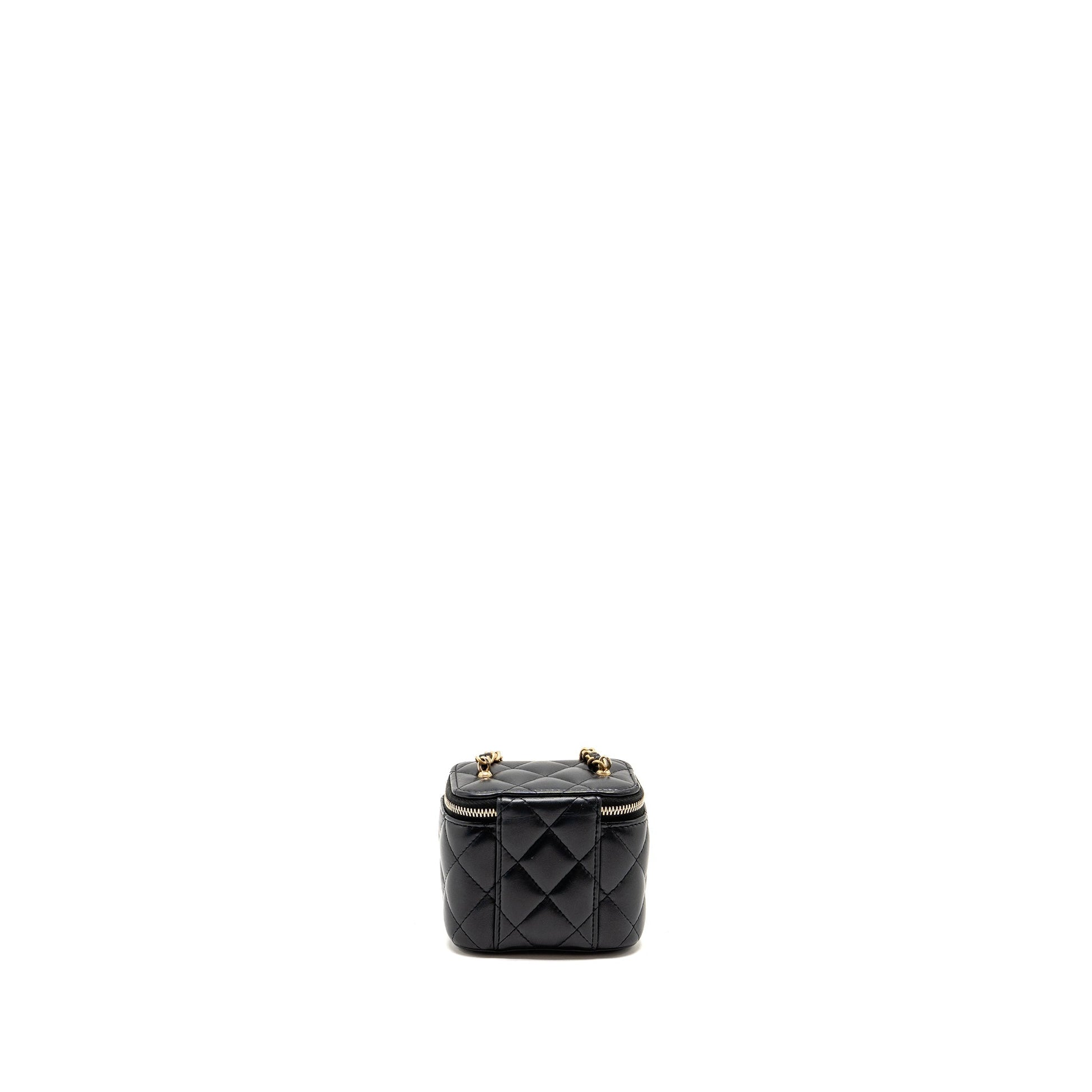Chanel 22s Pearl Crush Vanity Lambskin GHW Black Mini Bag Ghw 1