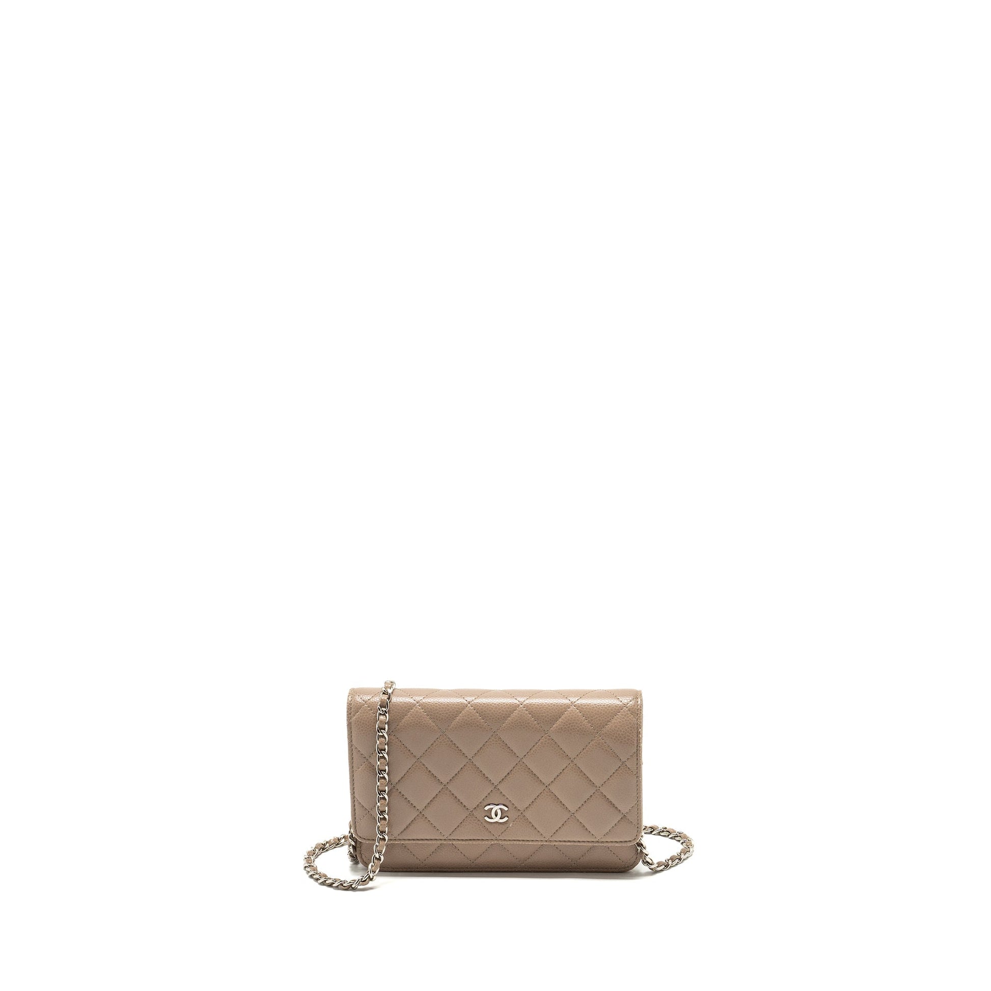 Chanel Classic on caviar dark SHW Beige Wallet Case