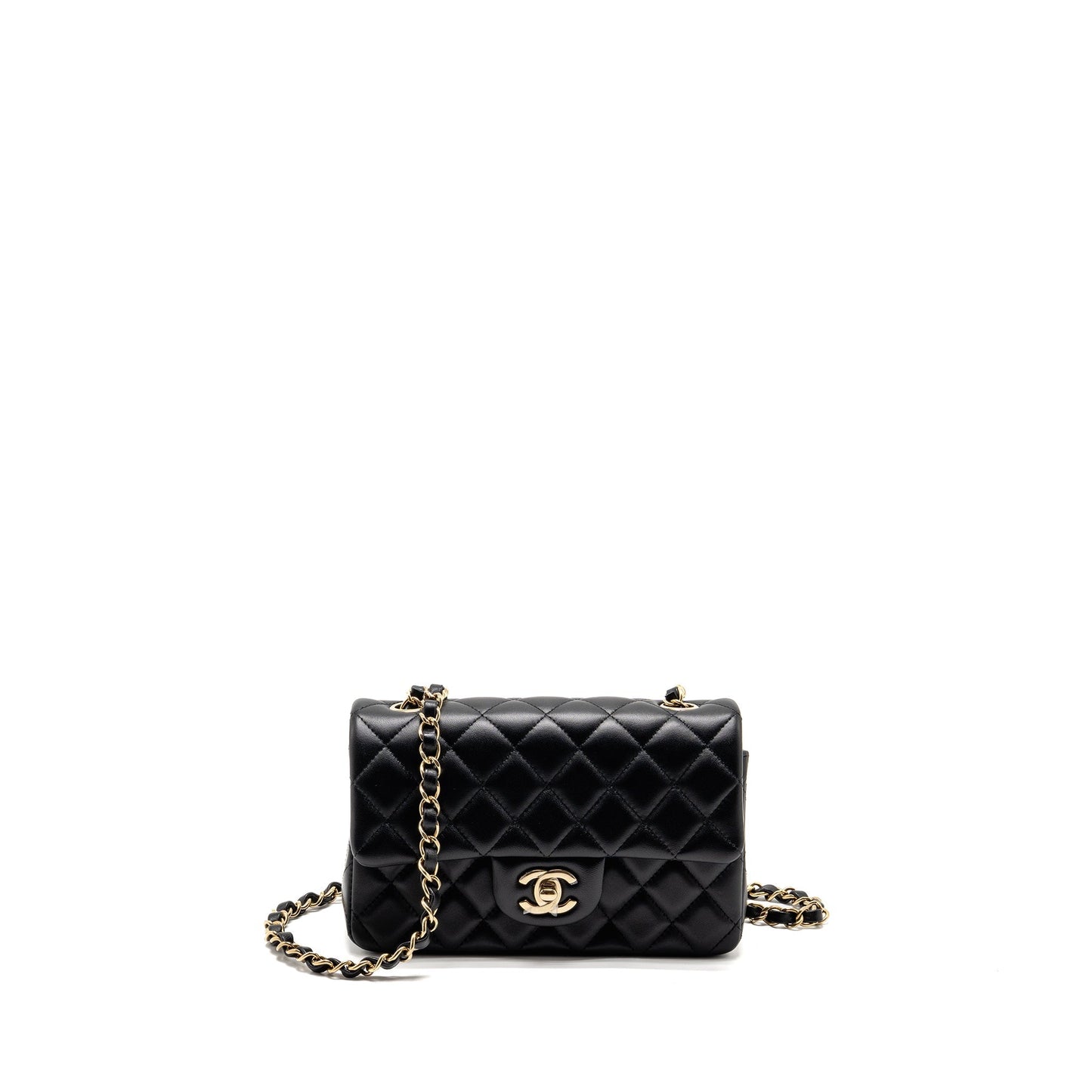 Chanel Rectangular flap lambskin LGHW microchip Black Shoulder Bag Microchip 2