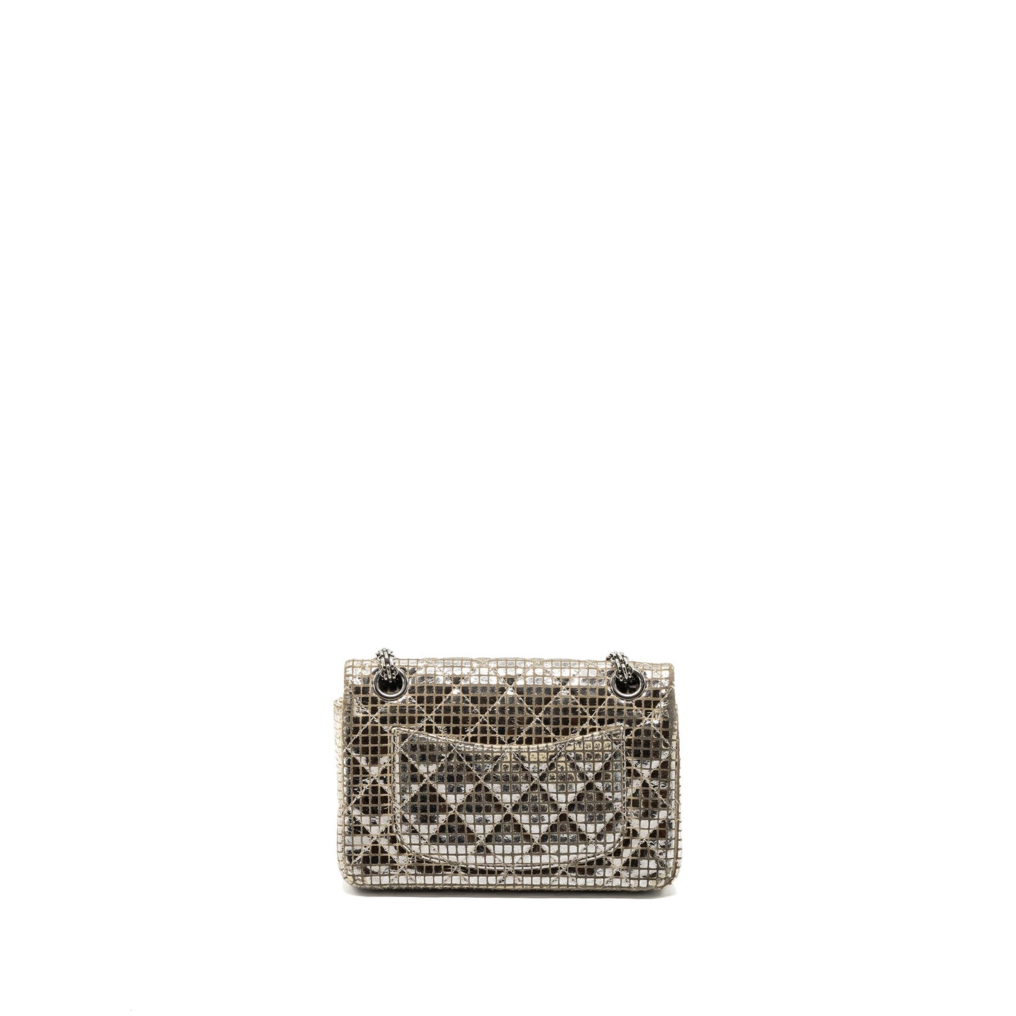 Chanel 2.55 reissue flap calfskin SHW Silver Beige Shoulder Bag