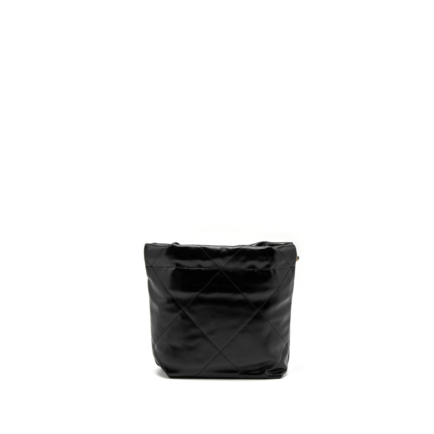 Chanel 22 Shiny Calfskin Brushed GHW Microchip Black Mini Bag Microchip 1