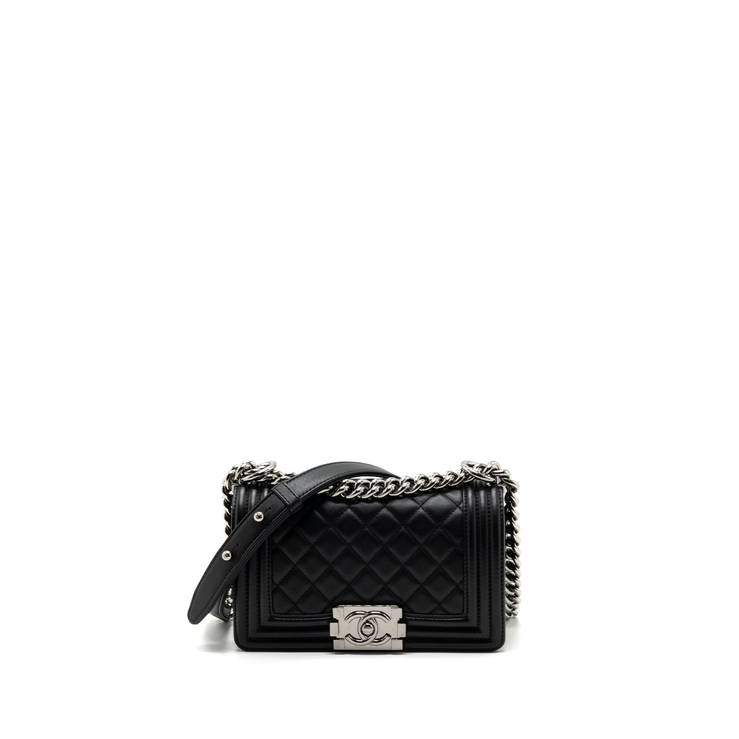 Chanel Boy Calfskin shw microchip Black Small Handbag