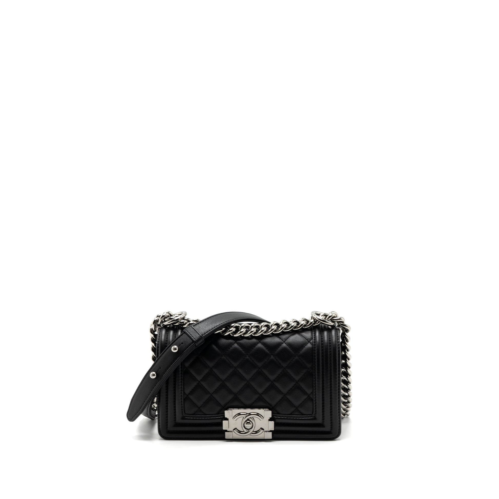 Chanel Boy Calfskin shw microchip Black Small Handbag