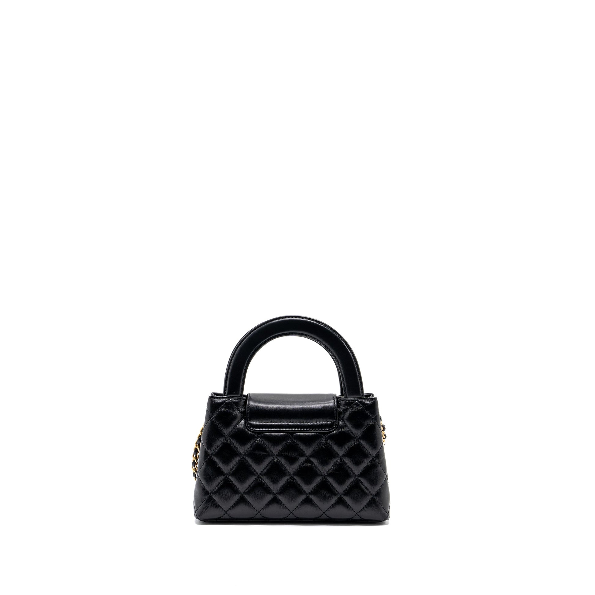 Chanel 23K kelly shopping Calfskin GHW microchip Black Tote Bag