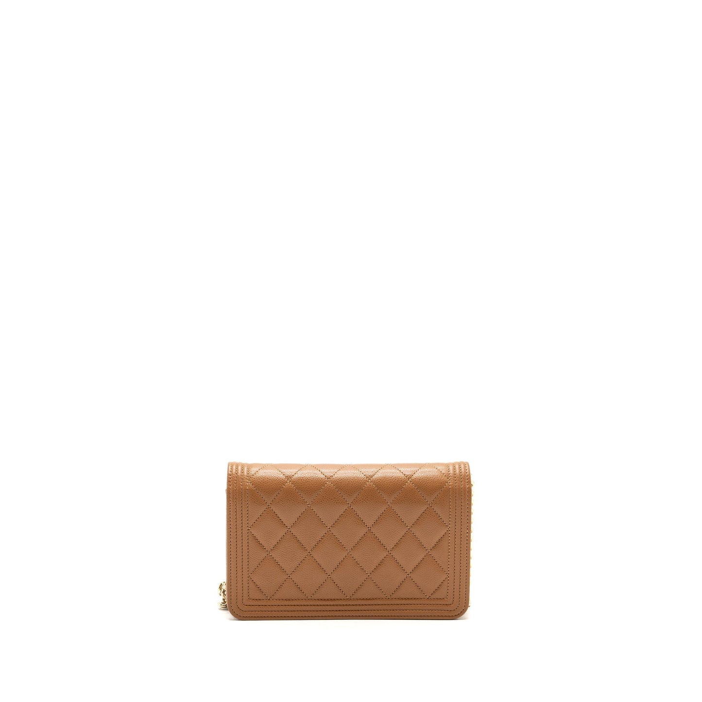 Chanel boy on caviar light caramel LGHW Wallet Case