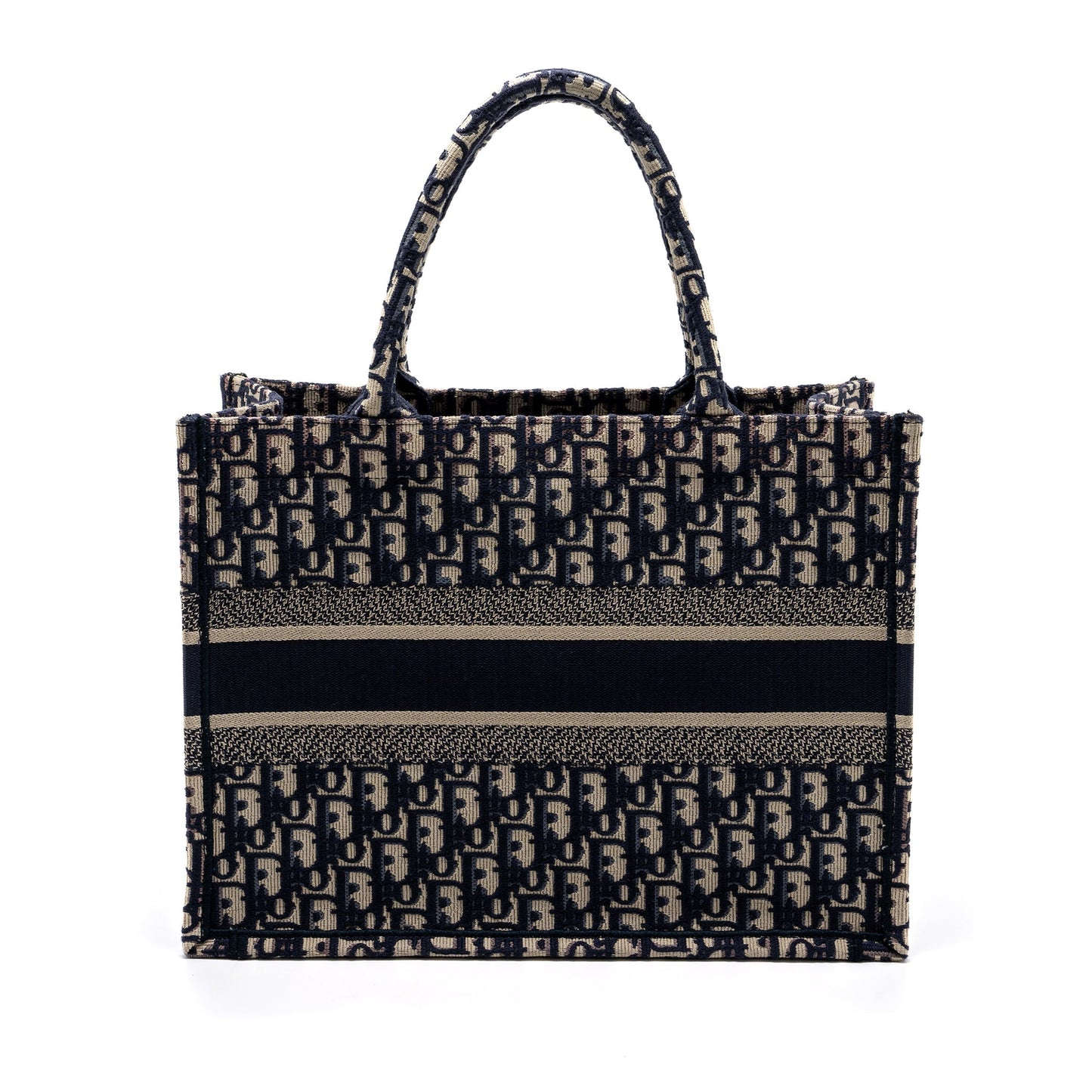 Dior Book Tote Oblique Embroidery Handbag Blue Medium Tote Bag 3