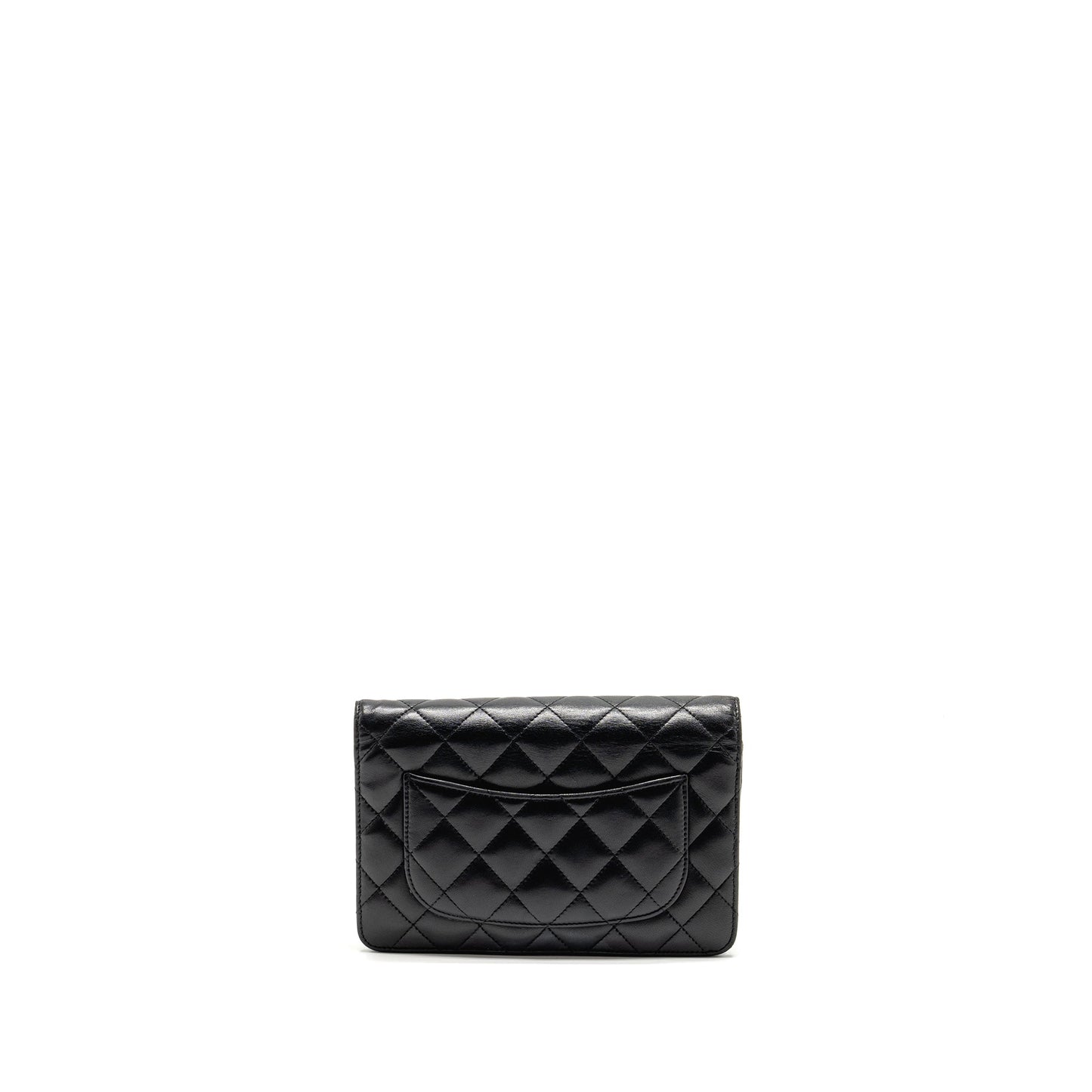 Chanel Classic On Lambskin SHW Black Wallet Case Shw 3