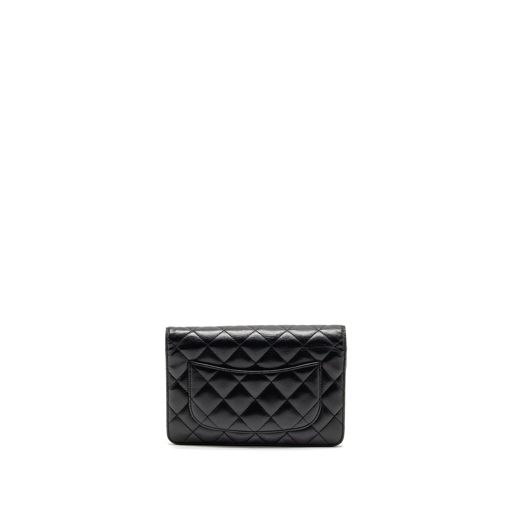 Chanel Classic On Lambskin SHW Black Wallet Case Shw 3