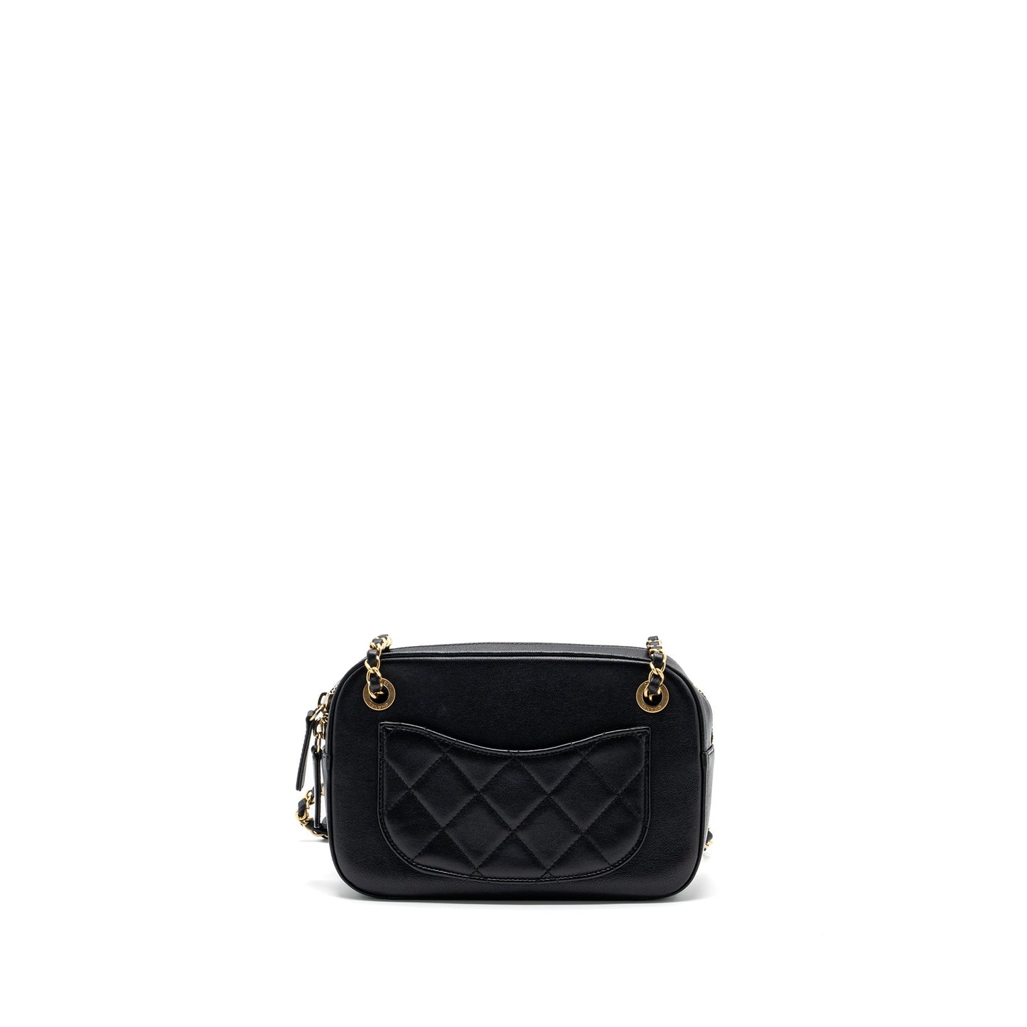 Chanel CC logo camera lambskin GHW Black Crossbody Bag