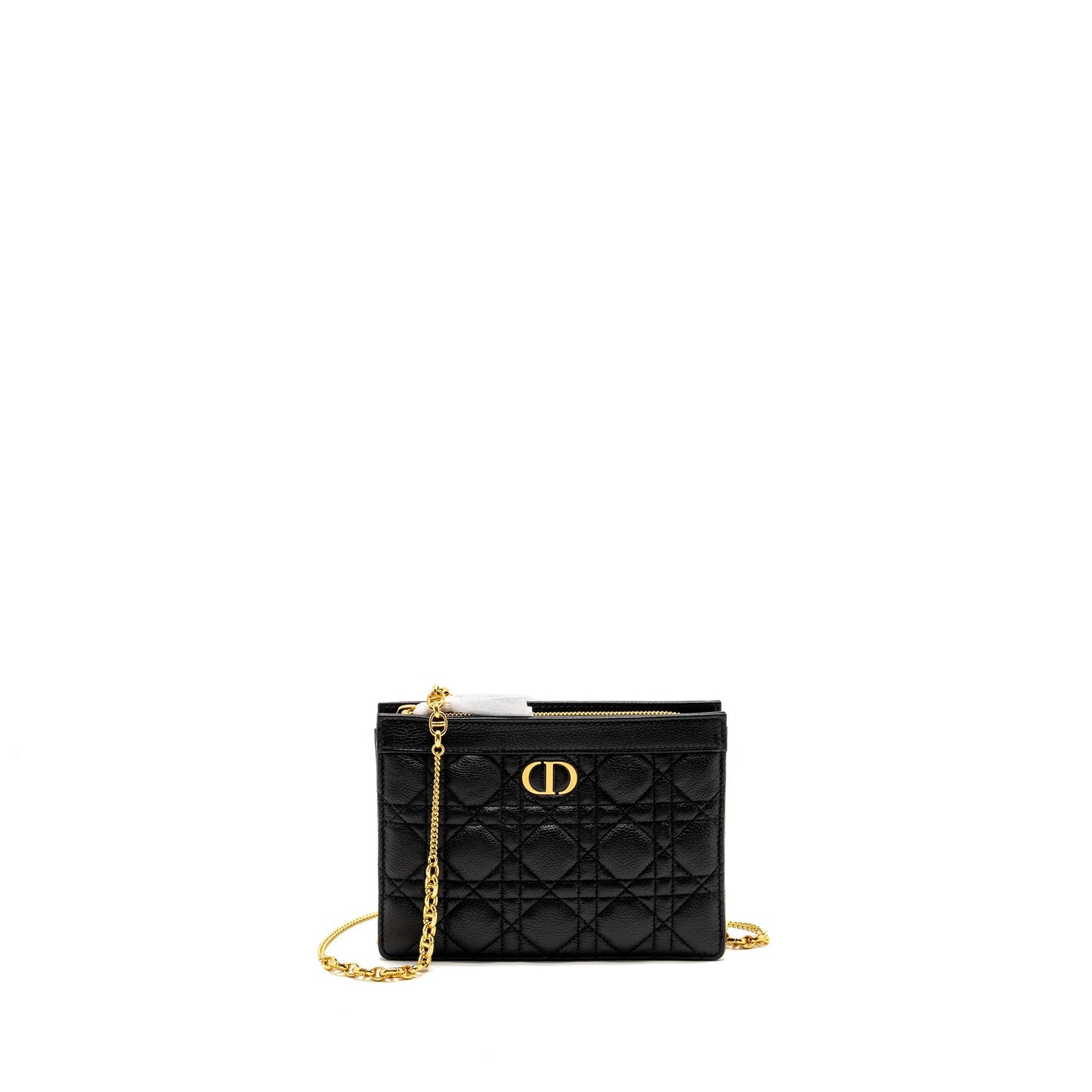 Dior Caro Every Pouch Supple Calfskin Handbag Black Travel Bag