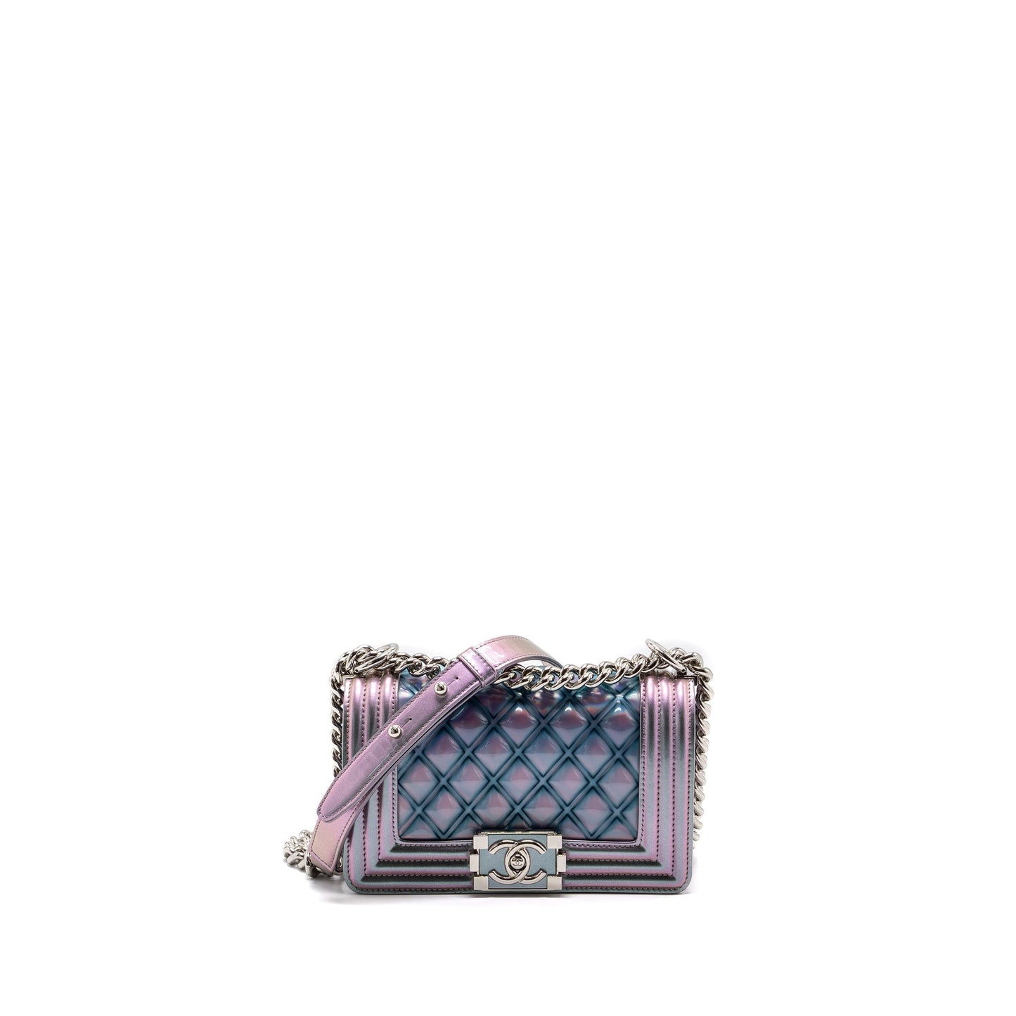 Chanel 18S boy limited PVC Patent calfskin Small Leather Handbag