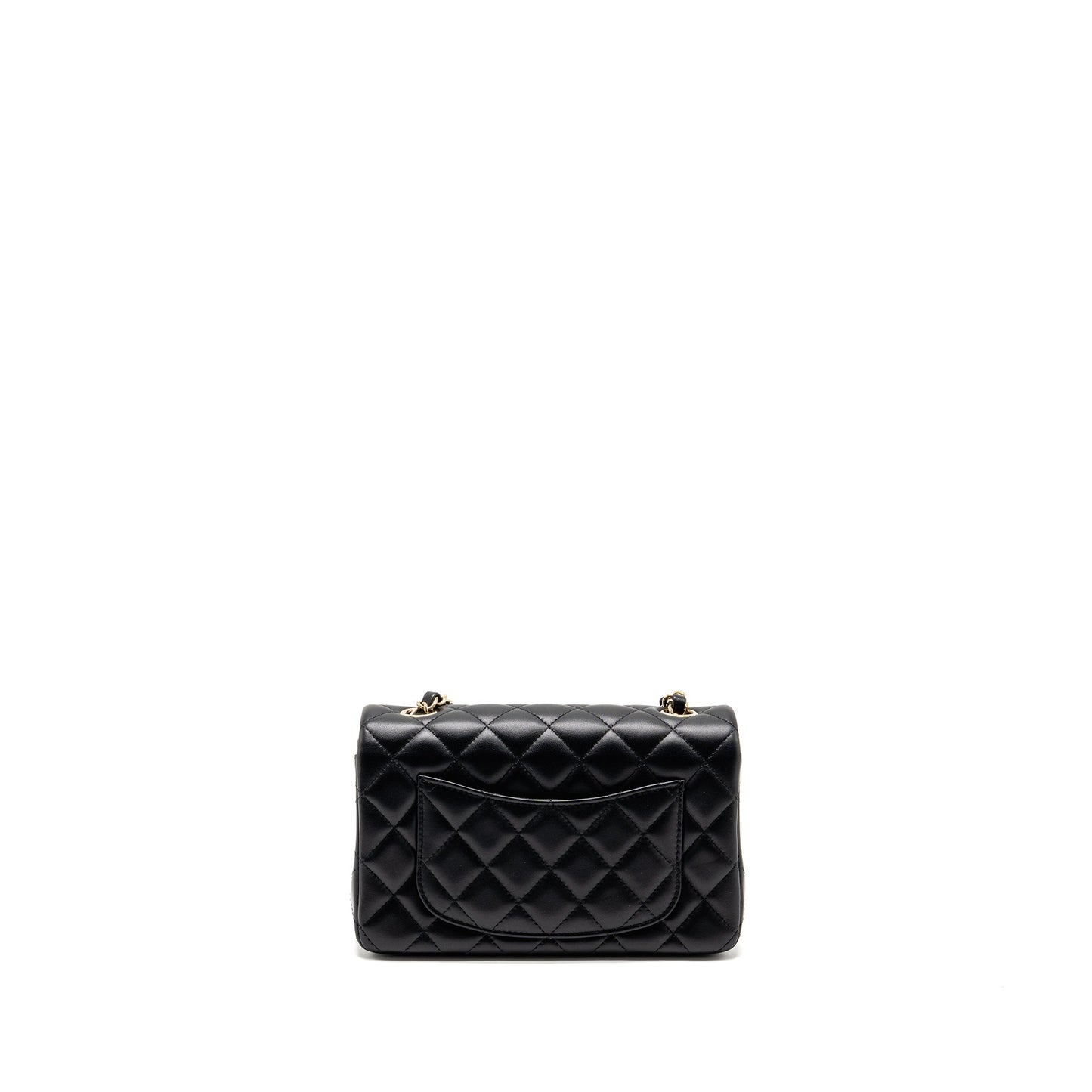 Chanel Rectangular flap lambskin LGHW microchip Black Shoulder Bag Microchip 2