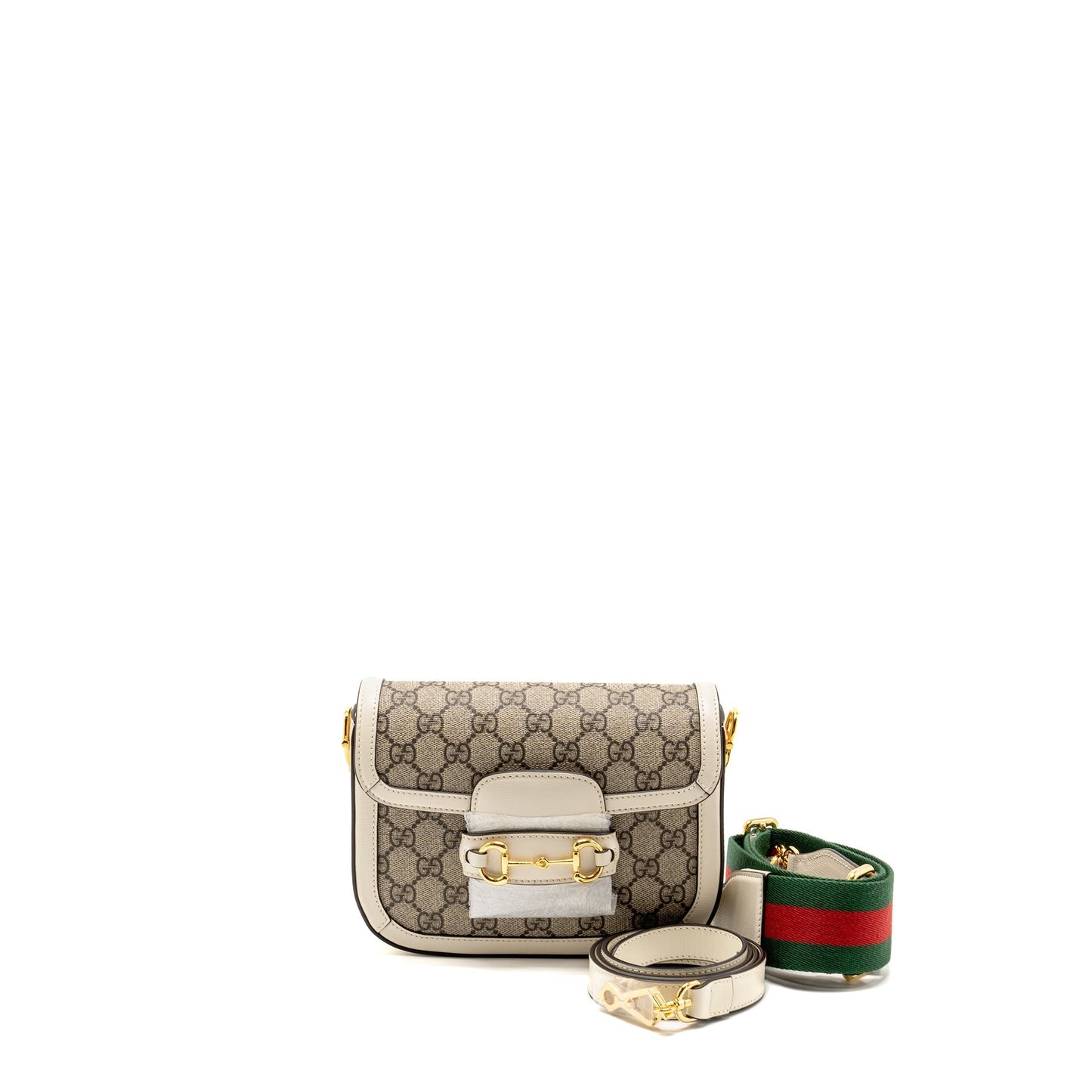 Gucci Mini Horsebit Bag Supreme Multicolour Leather Canvas Travel Bag