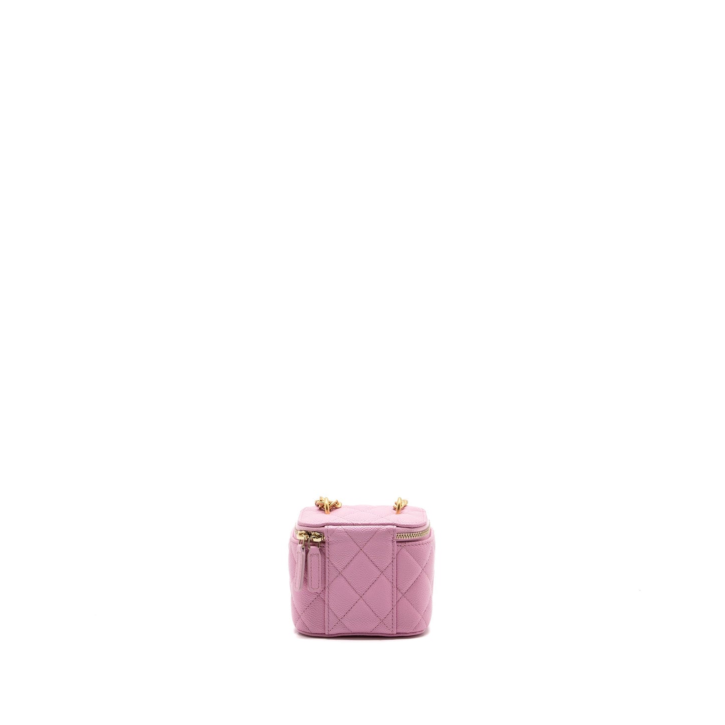 Chanel vanity caviar light GHW Microchip Pink Mini Bag