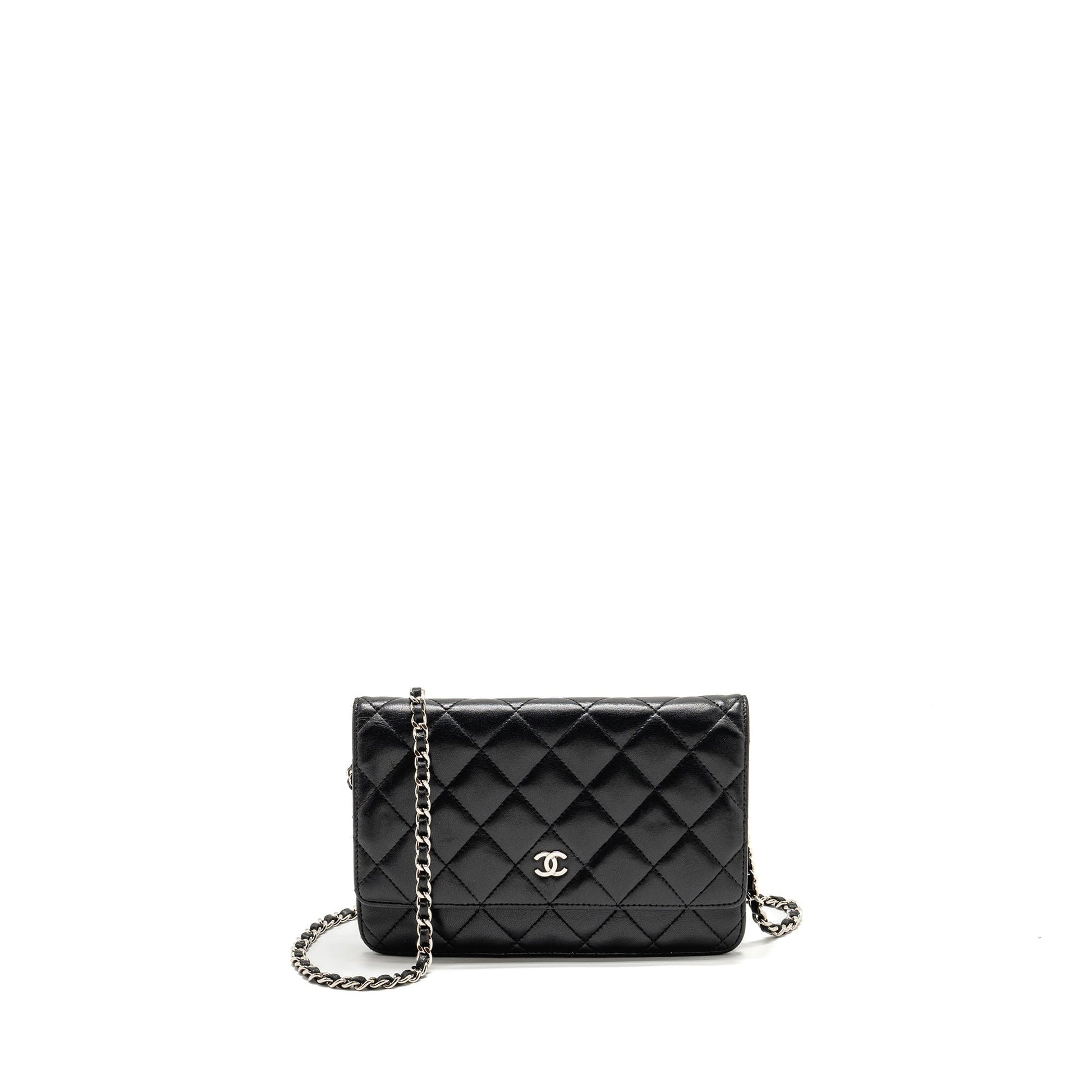 Chanel Classic On Lambskin SHW Black Wallet Case Shw 3