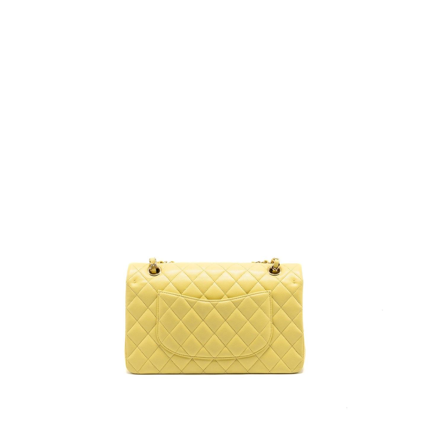 Chanel Classic Double flap caviar light yellow Shoulder Bag