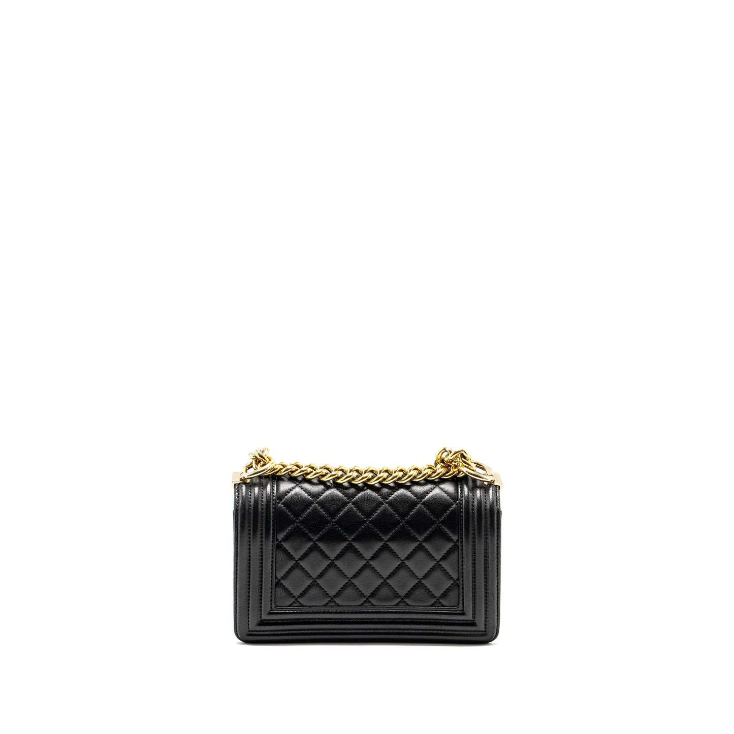 Chanel Boy Lambskin GHW Black Small Handbag
