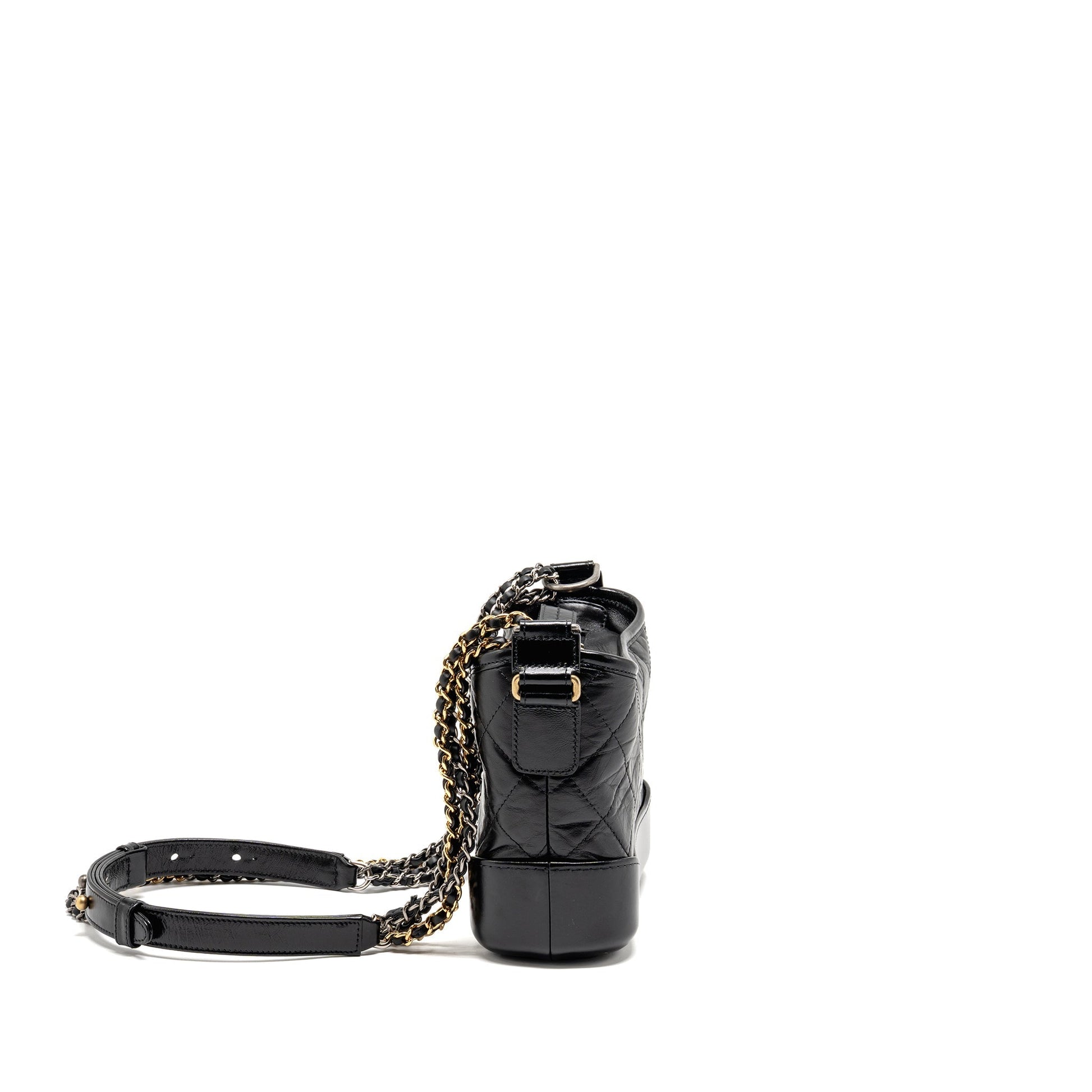 Chanel Gabrielle Hobo Top Handle aged calfskin Black Small Shoulder Bag