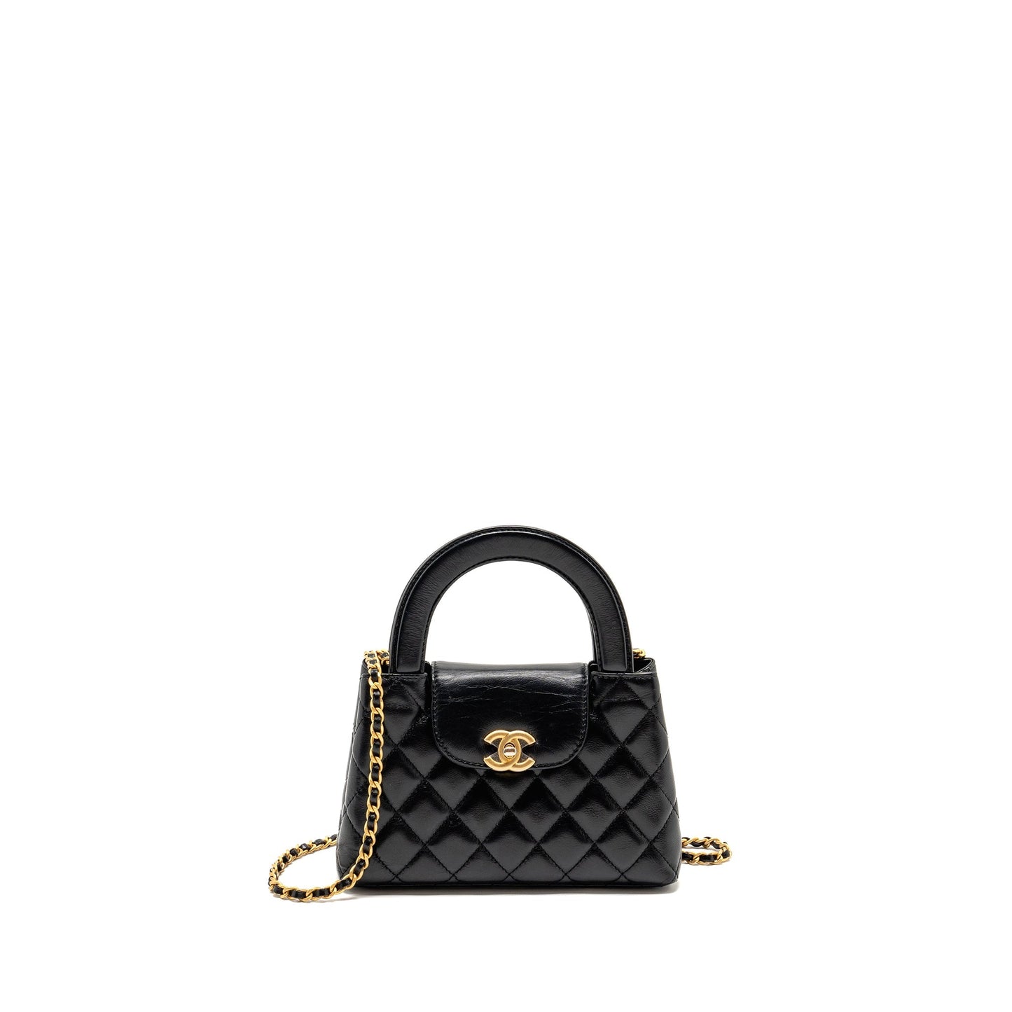 Chanel Kelly Shopping Calfskin GHW microchip Black Tote Bag Microchip 4