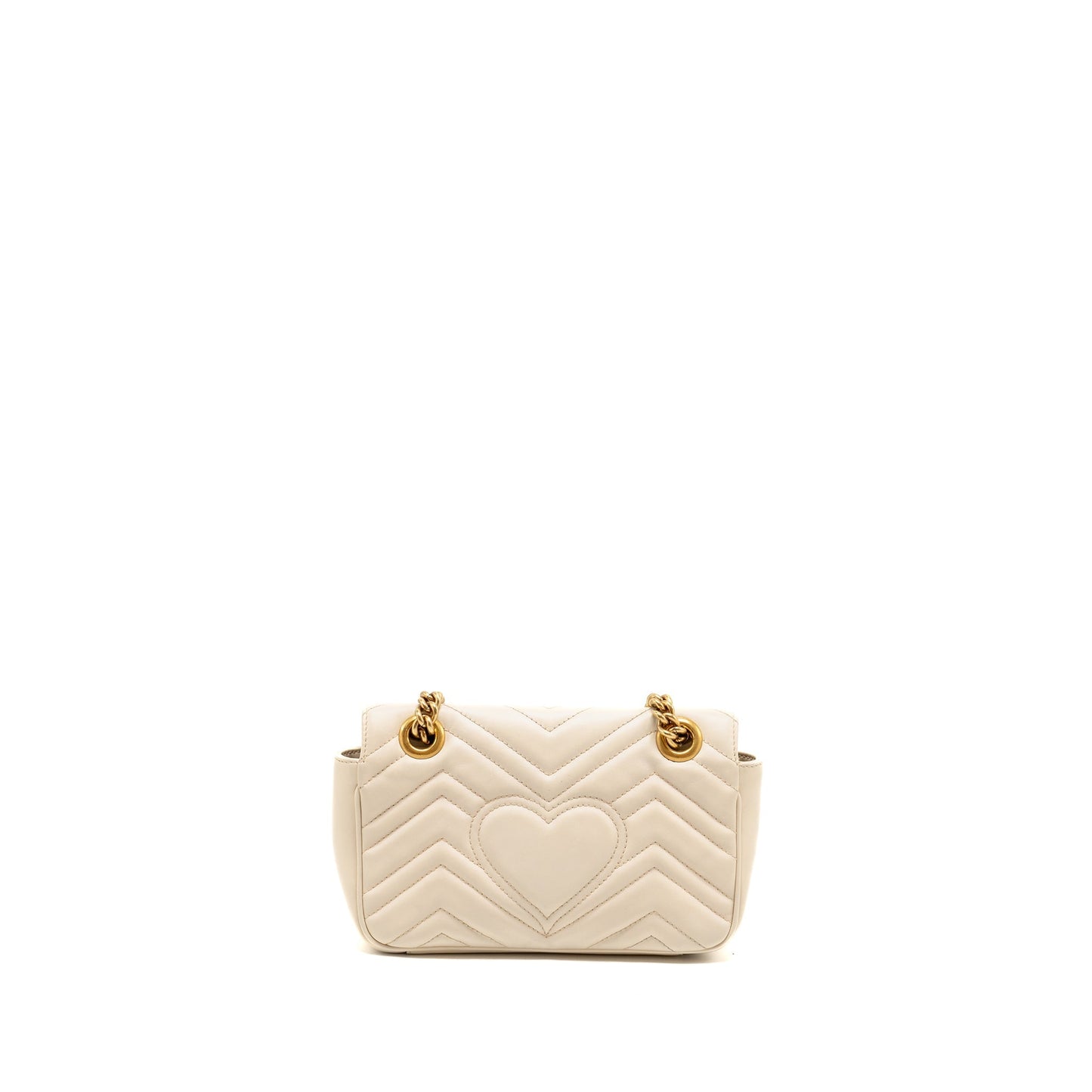 Gucci Marmont Shoulder Bag Calfskin White Mini