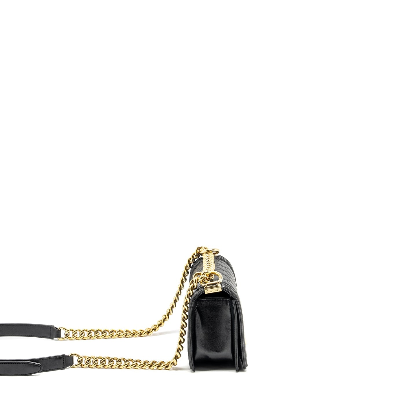 Chanel Boy Lambskin GHW Black Small Handbag
