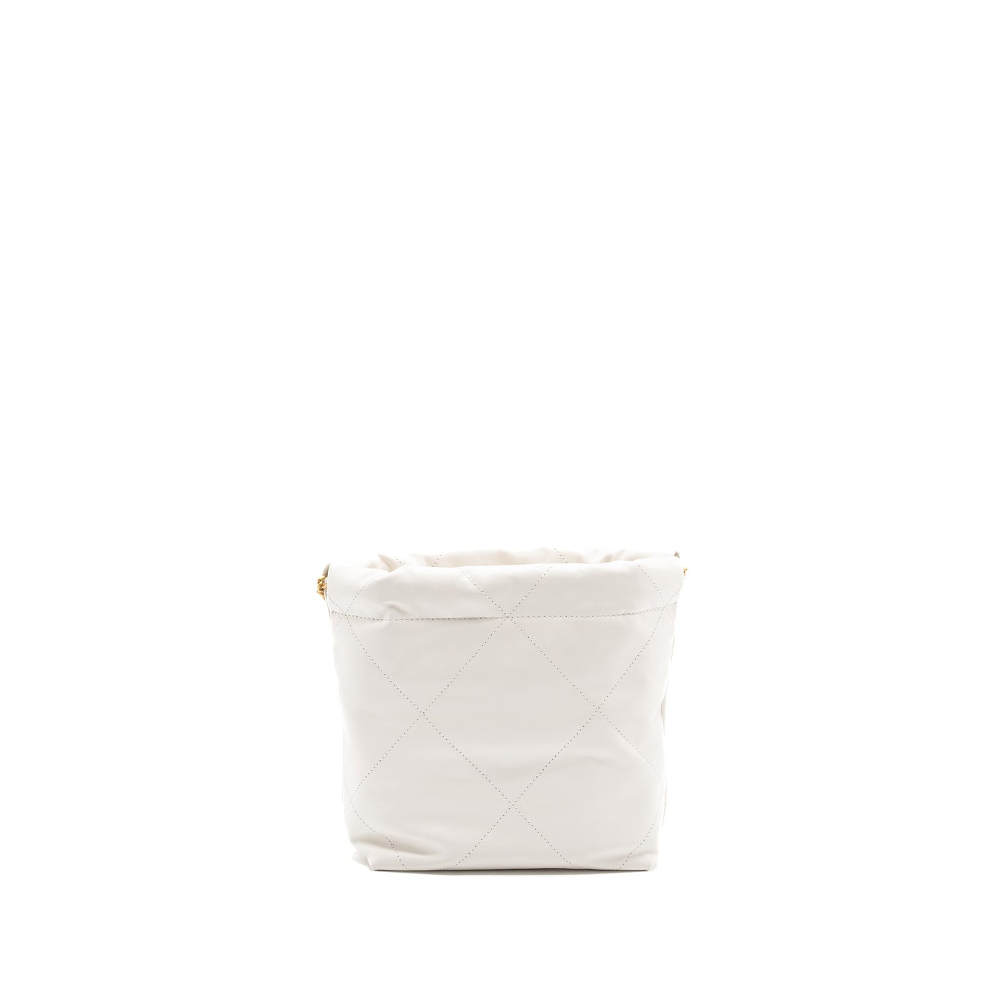 Chanel 22 shiny calfskin GHW microchip White Mini Bag