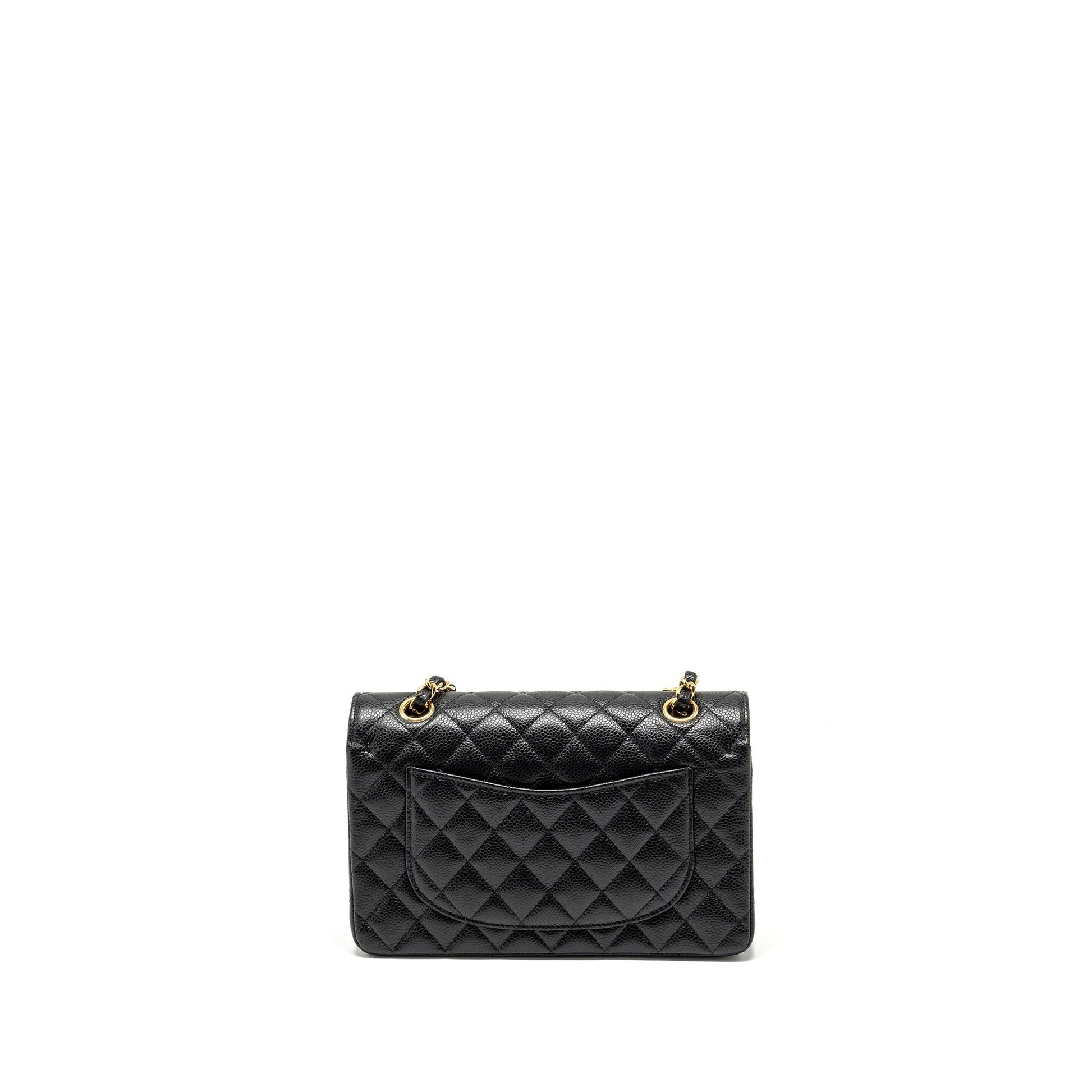 Chanel Classic Double Flap Caviar GHW Black Small Shoulder Bag Ghw 6